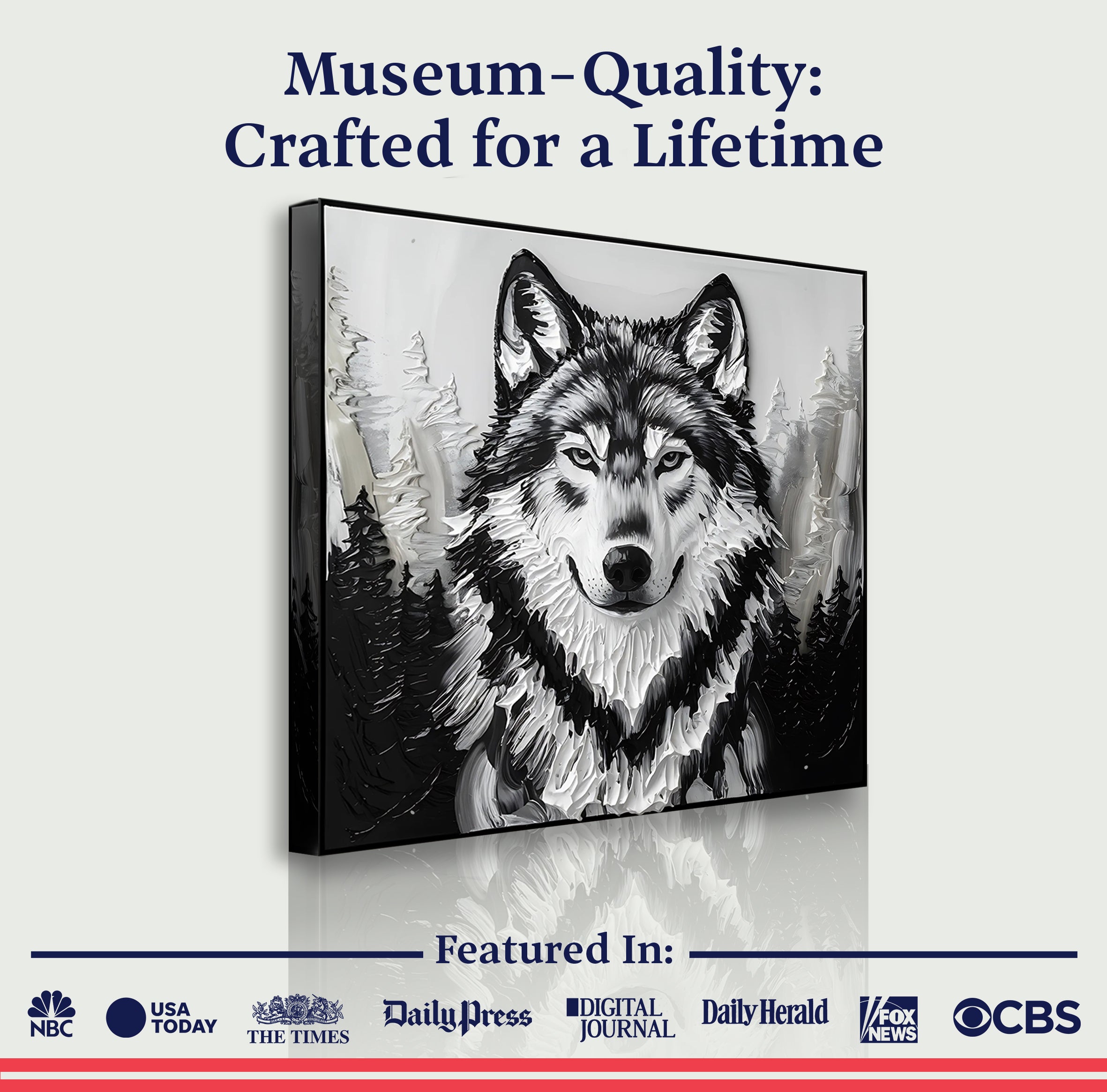 3D Wolf Wall Art IV on sale at MyriadMart