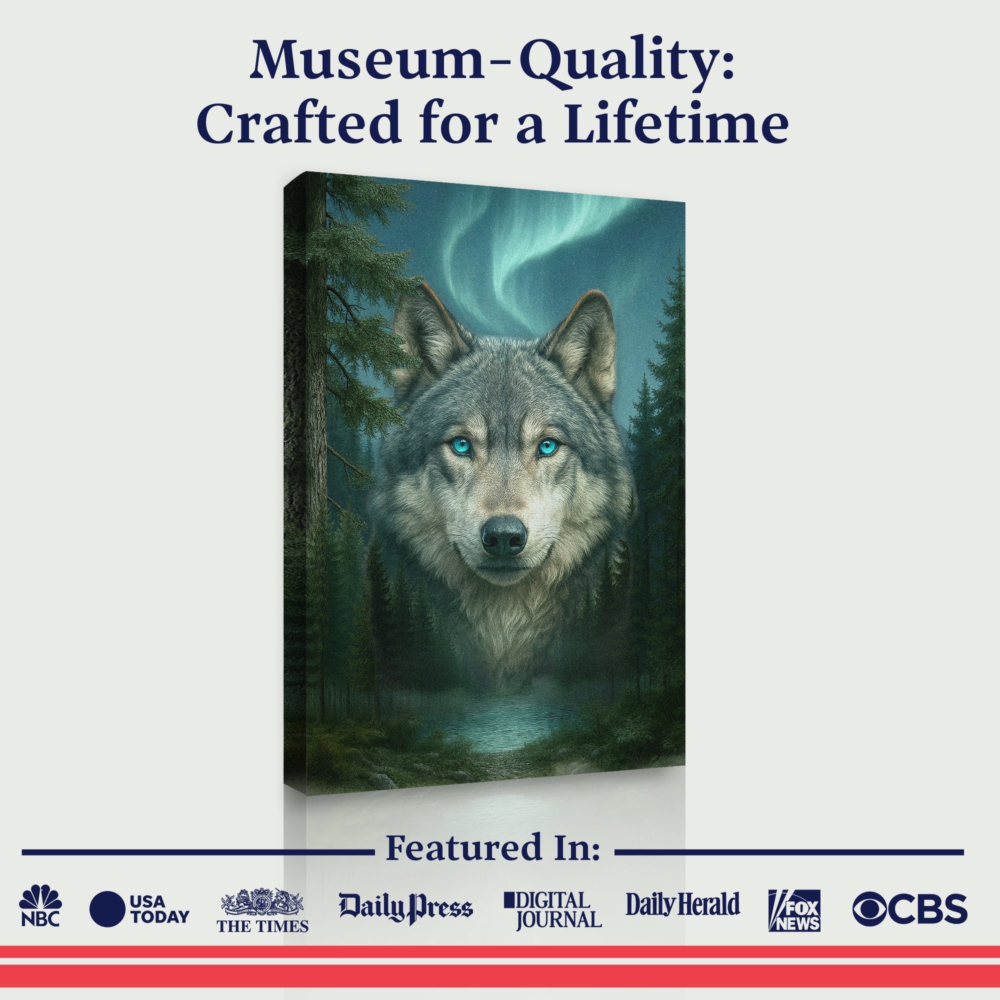 Wolf Northern Symphony Wall Art on sale at MyriadMart
