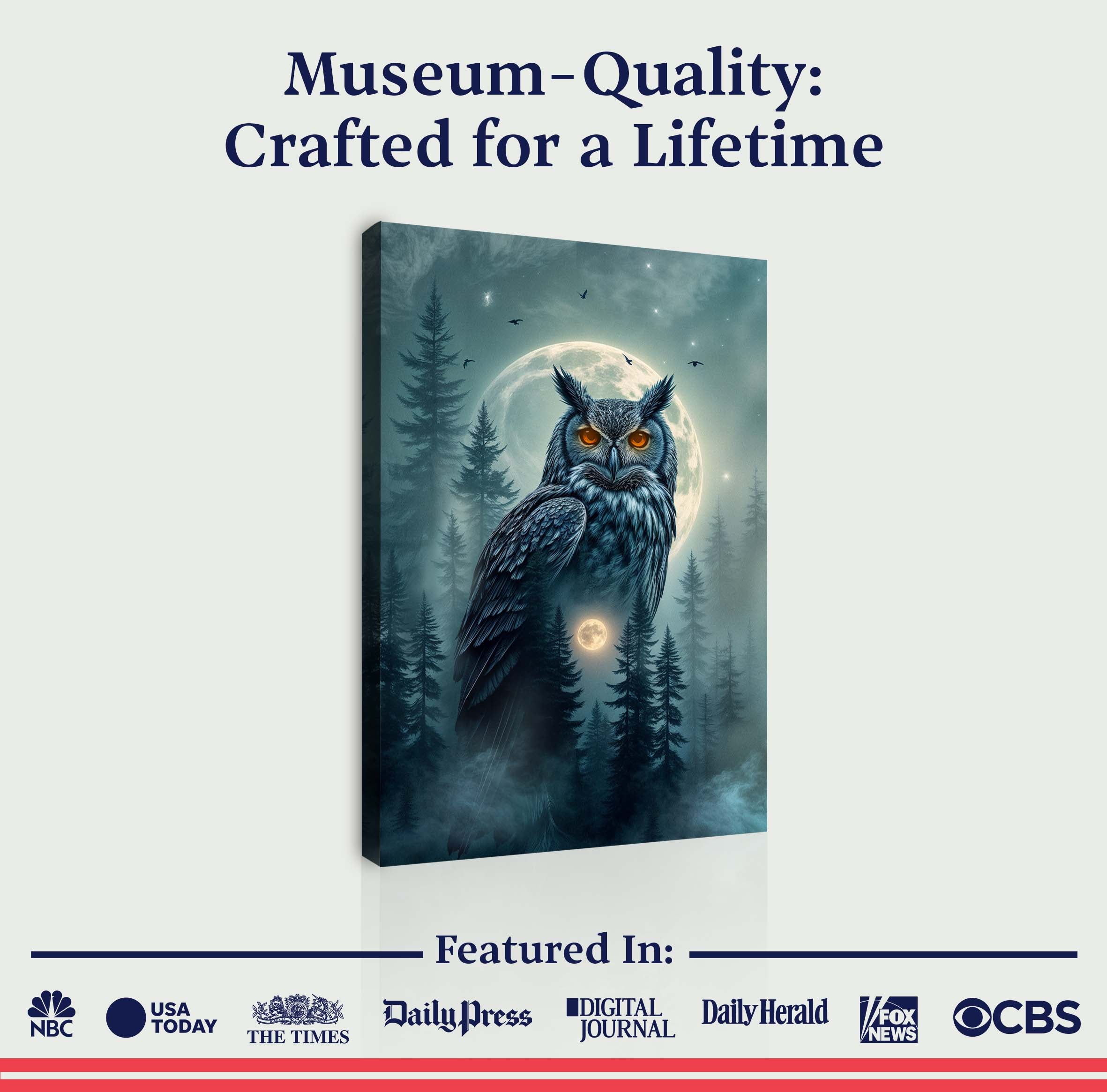 Owl Double Exposure Wall Art II on sale at MyriadMart