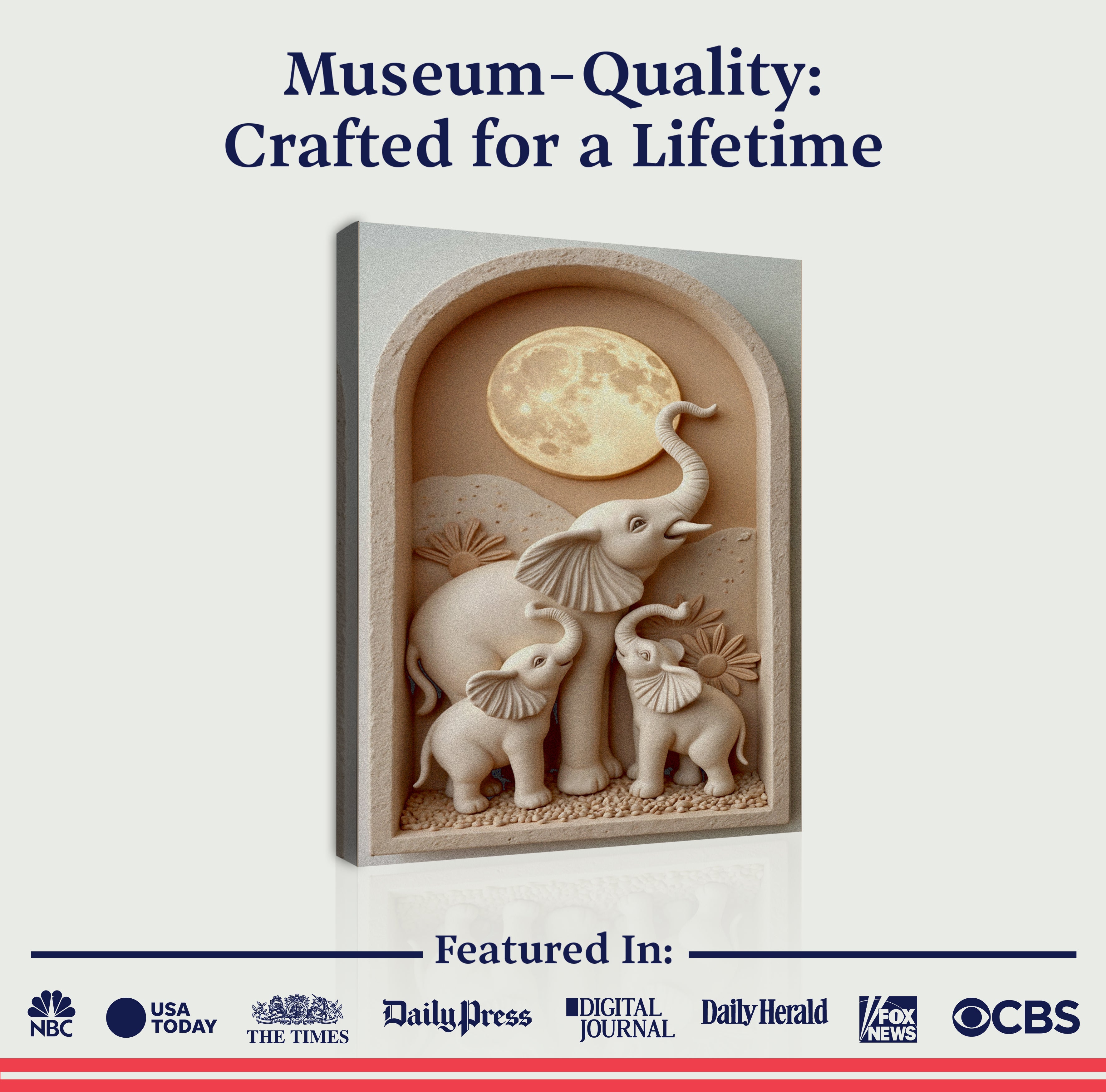 Elephant Harmony Wall Art on sale at MyriadMart