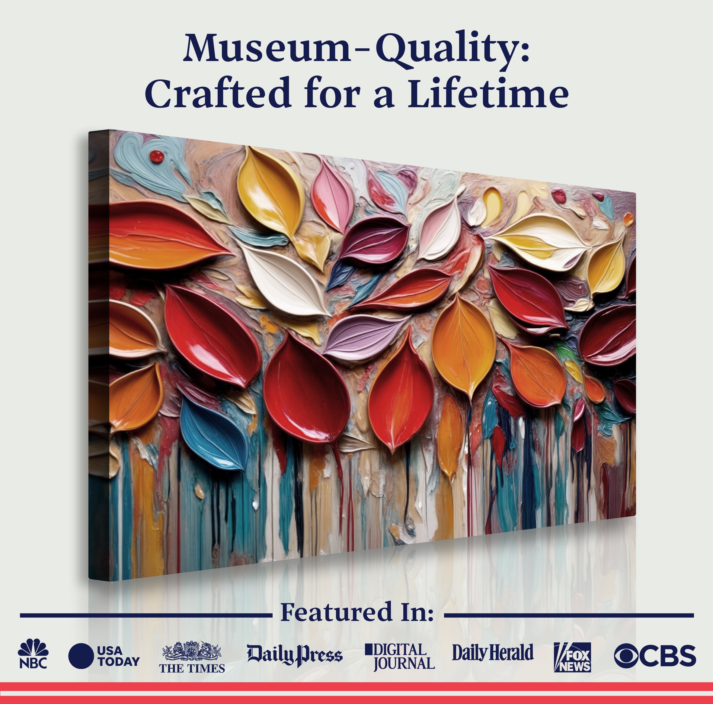 Autumn Rain Impasto Wall Art on sale at MyriadMart