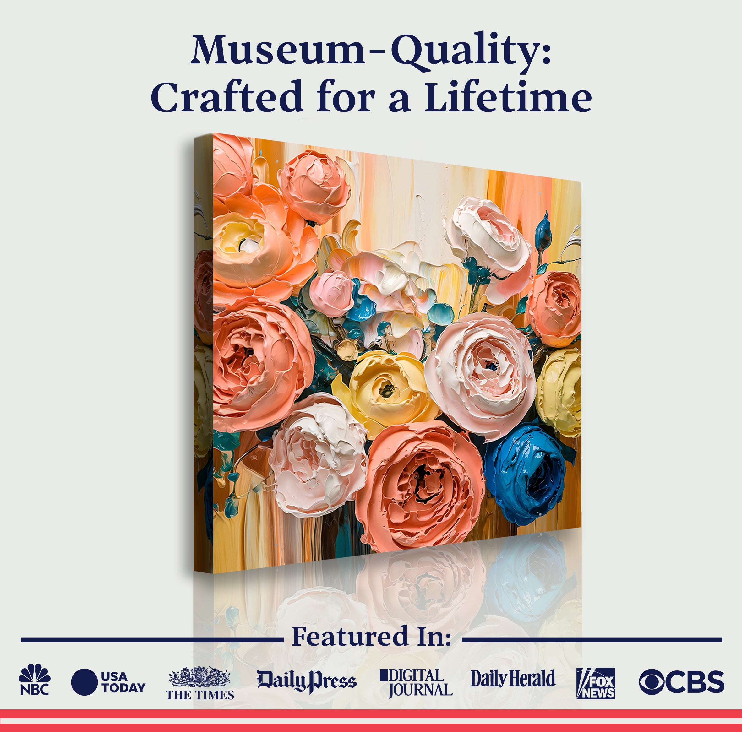 Blooming Bouquet Impasto Wall Art on sale at MyriadMart