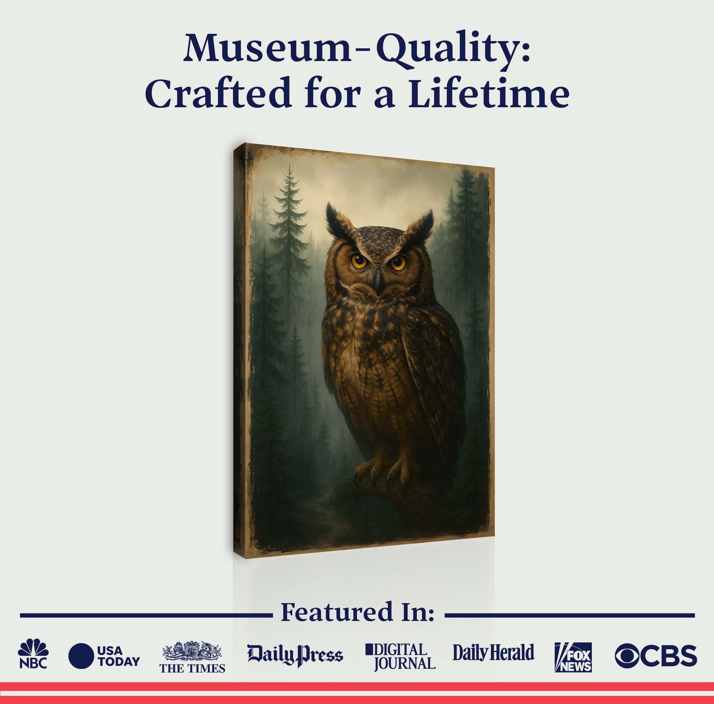 Watcher Of The Woods Owl Wall Art on sale at MyriadMart