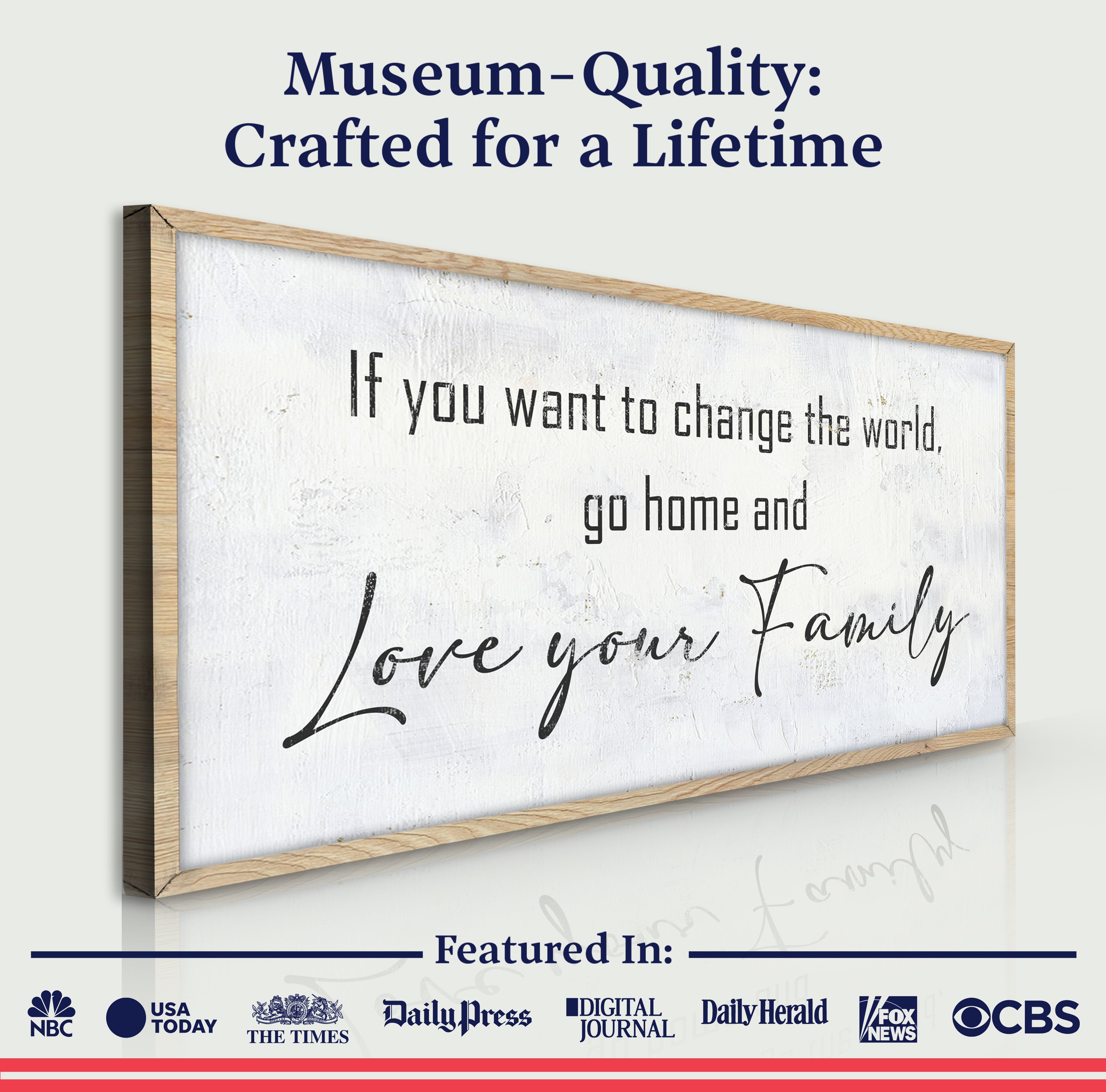 Go Home And Love Your Family Sign IV on sale at MyriadMart