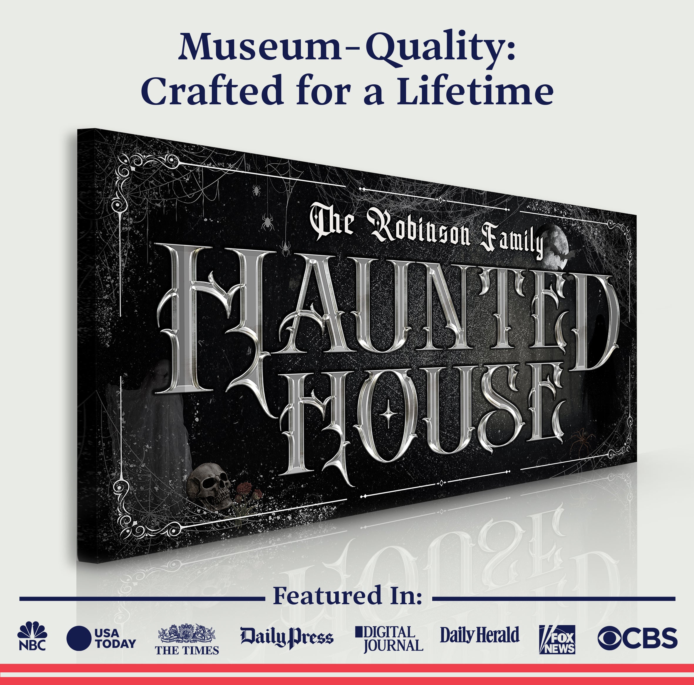 Personalized Haunted House Halloween Sign III on sale at MyriadMart