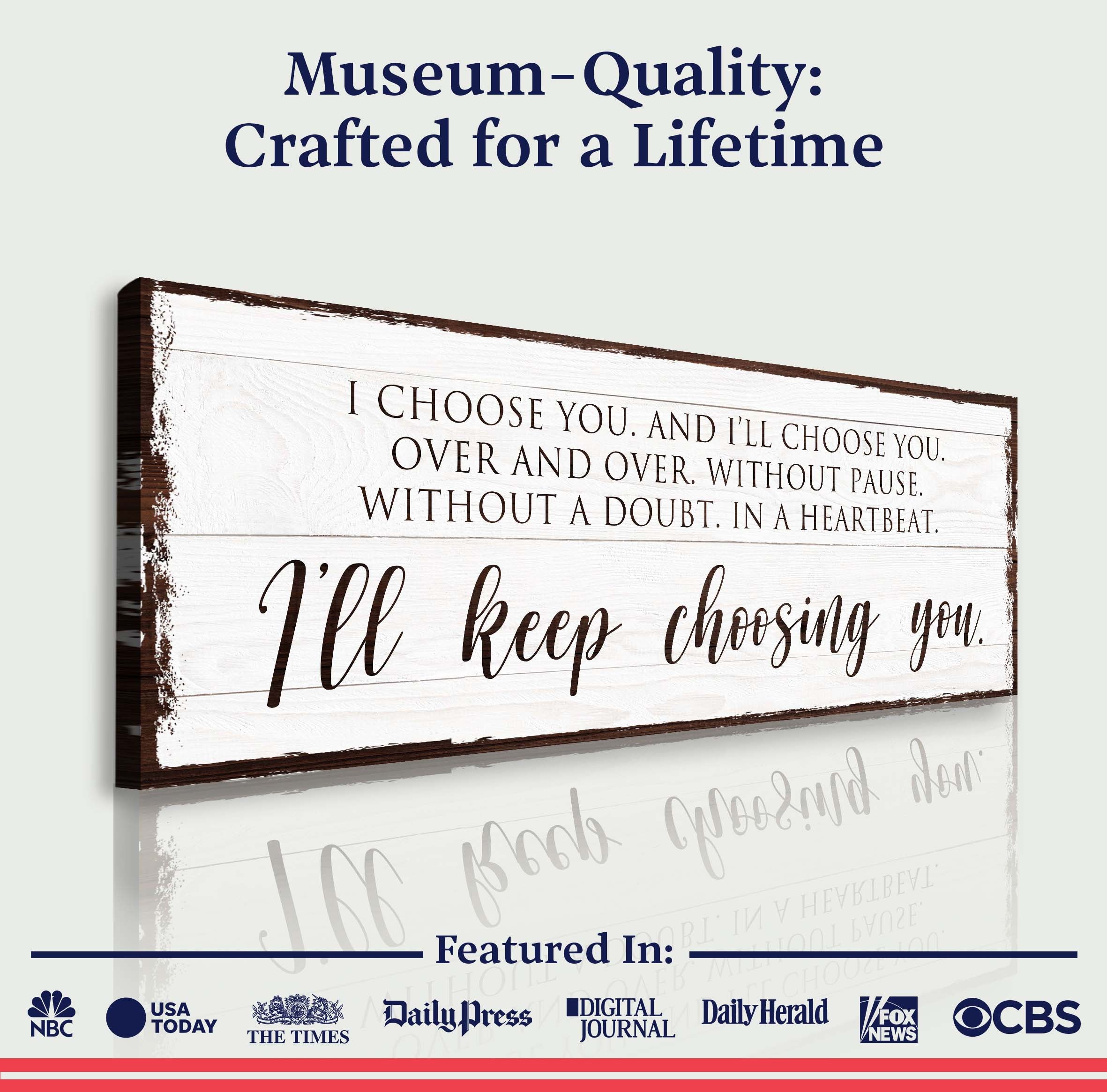I'll Keep Choosing You Bedroom Sign II on sale at MyriadMart
