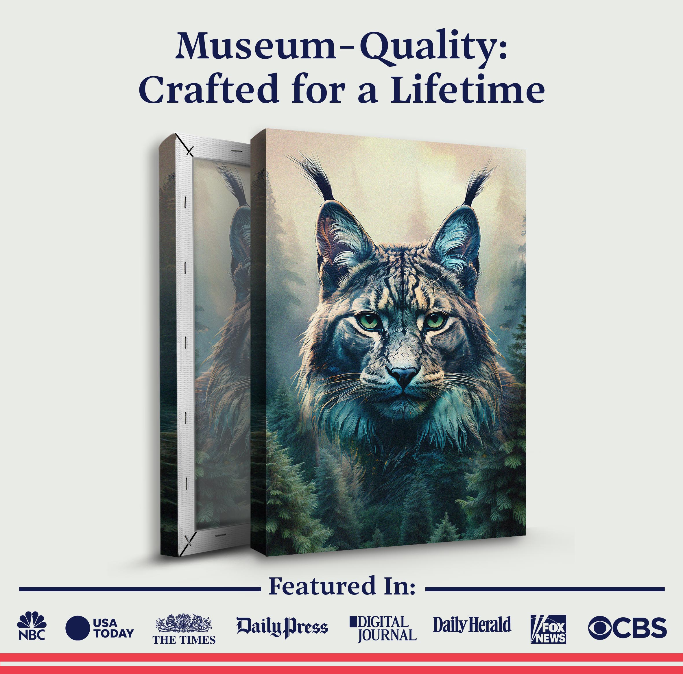 Lynx Double Exposure Wall Art on sale at MyriadMart