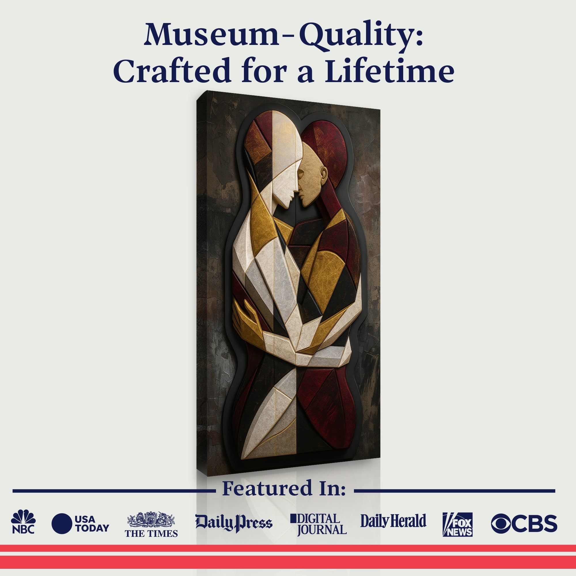 Embrace of Geometry Abstract Wall Art II on sale at MyriadMart