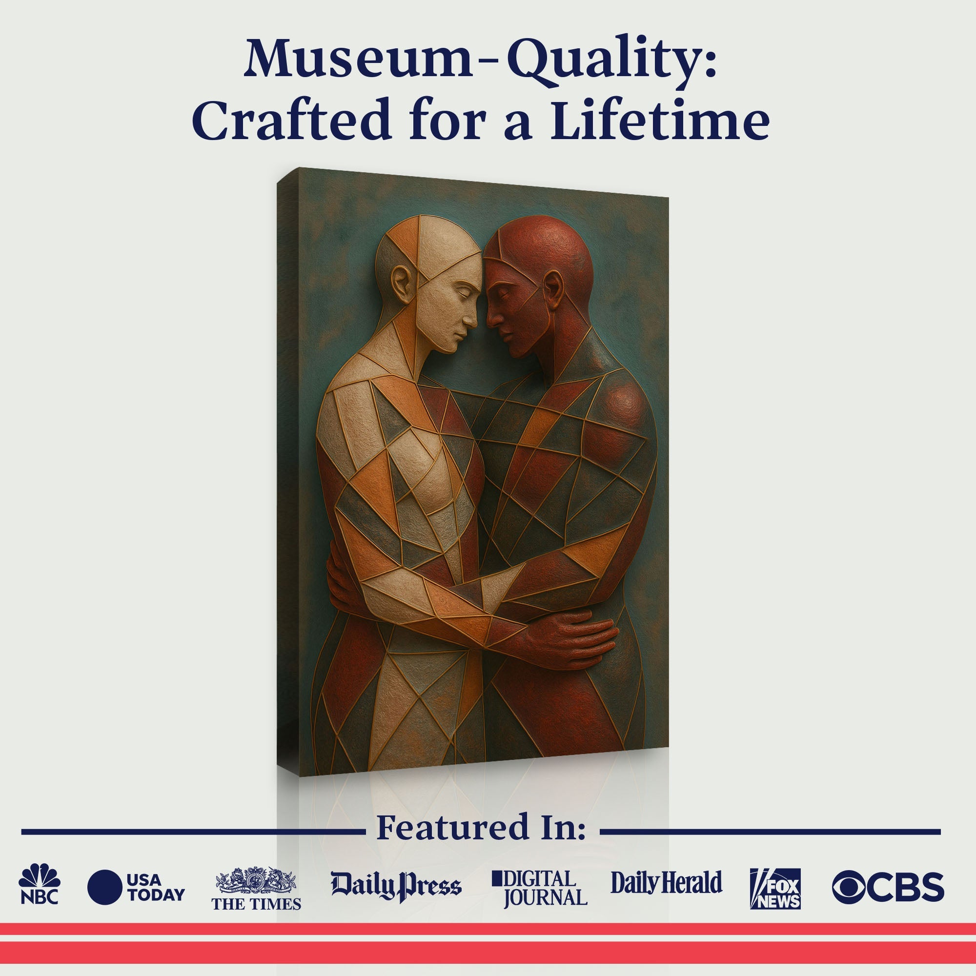 Embrace of Geometry Abstract Wall Art III on sale at MyriadMart