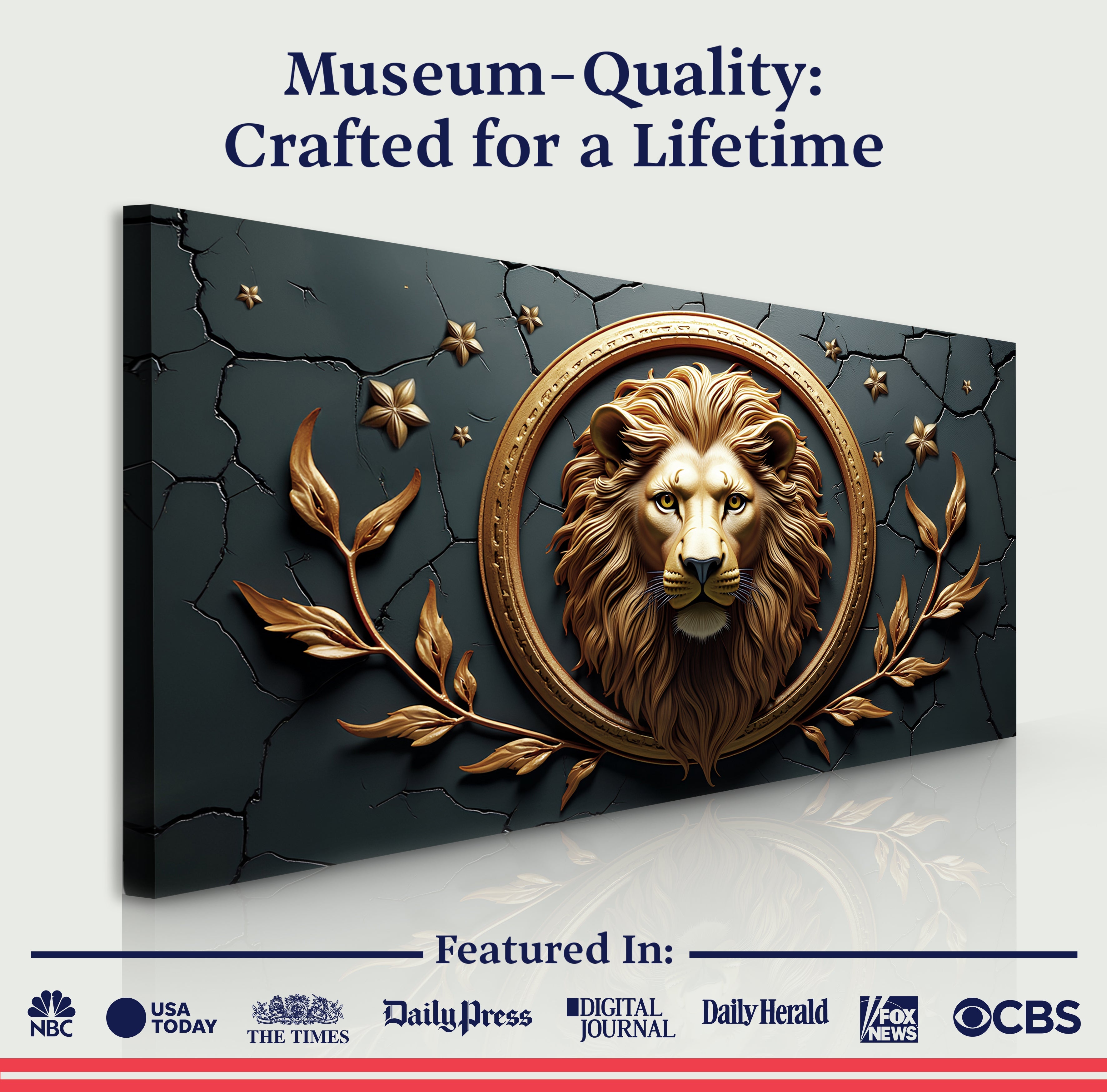 3D Majestic Lion Wall Art on sale at MyriadMart