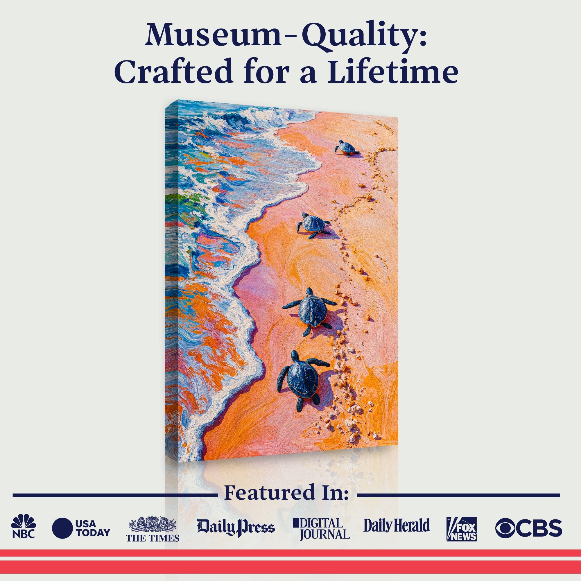 Turtles' Journey To The Sea Wall Art on sale at MyriadMart