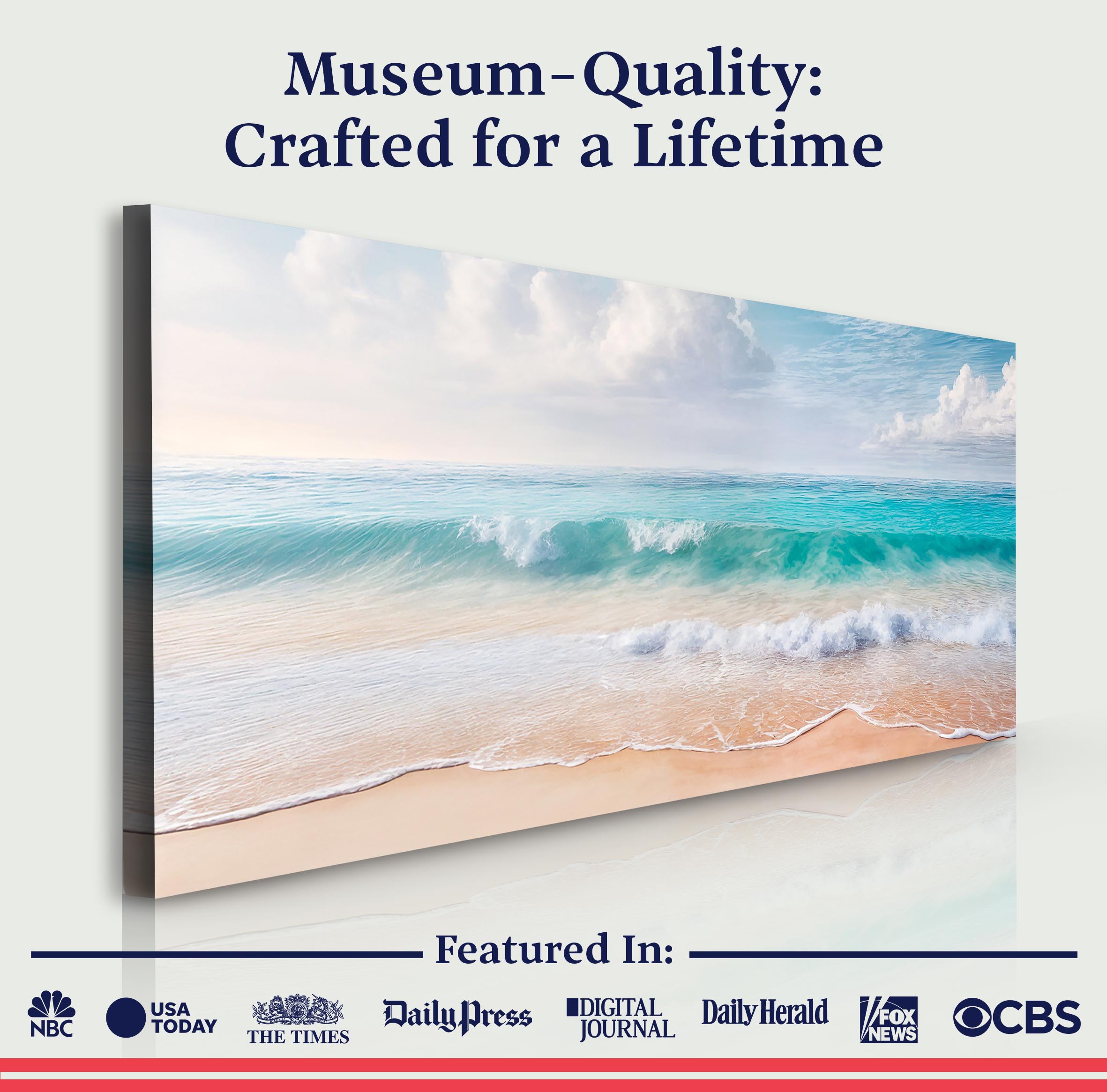 Serene Ocean Wave Coastal Wall Art XII on sale at MyriadMart