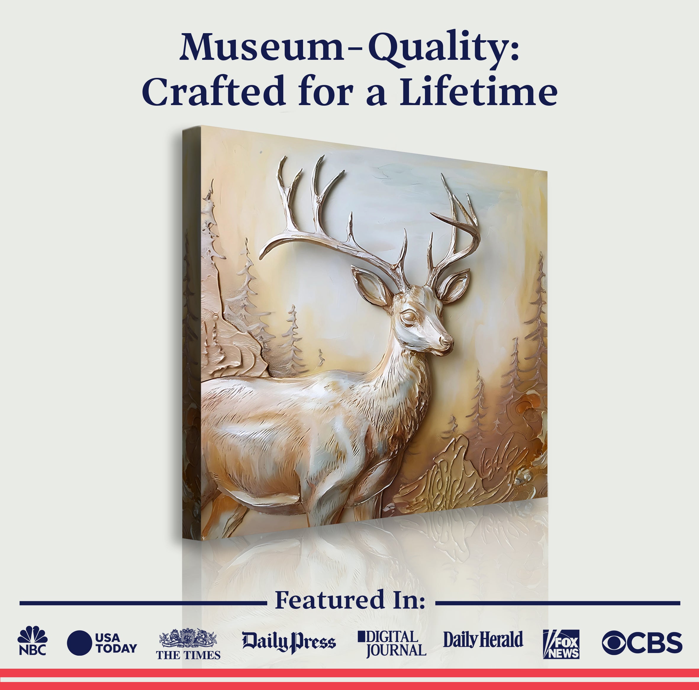 3D Deer Wall Art on sale at MyriadMart