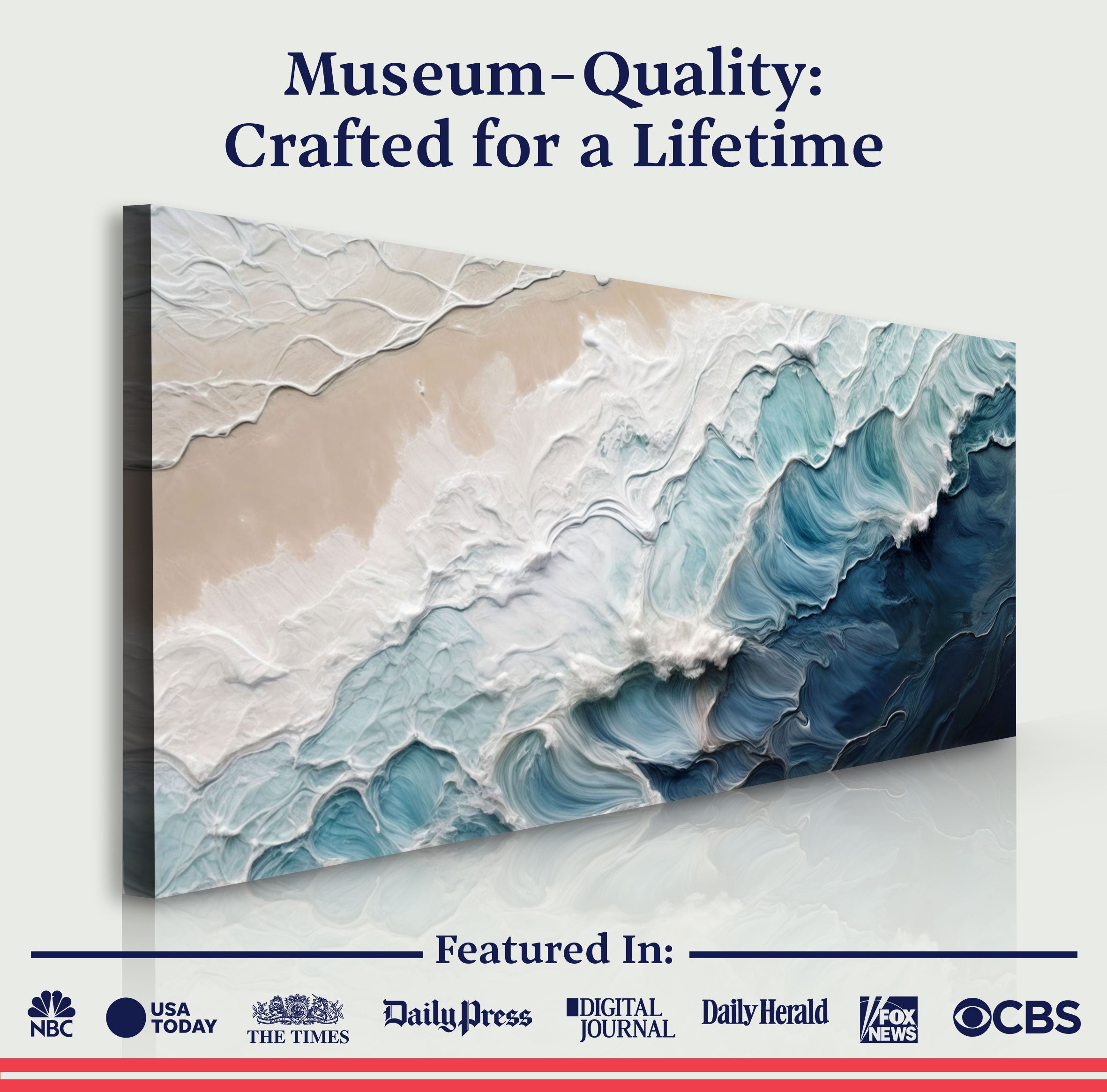 Crashing Coastal Waves Impasto Wall Art on sale at MyriadMart