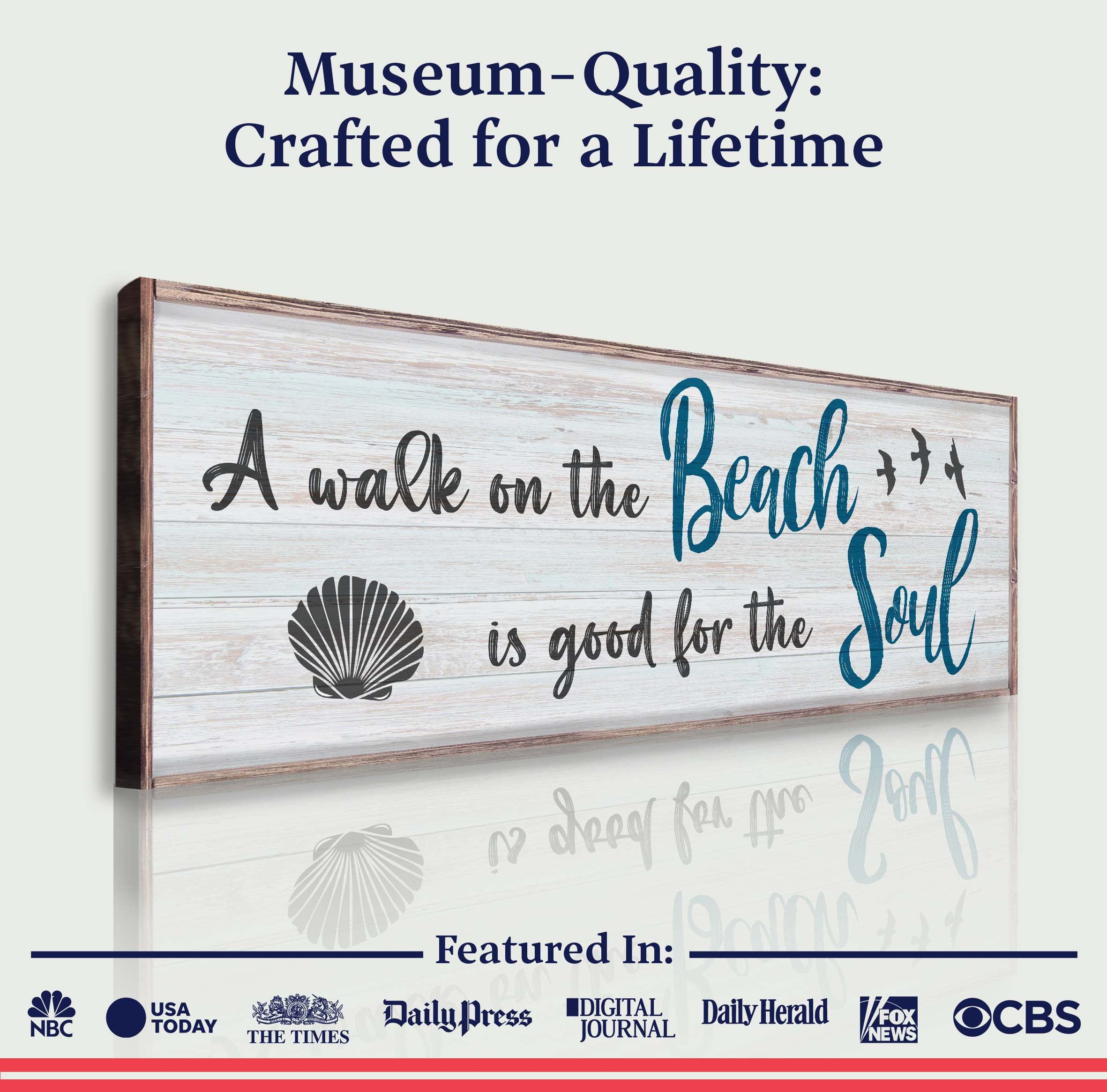 A Walk On The Beach Is Good For The Soul Sign II on sale at MyriadMart