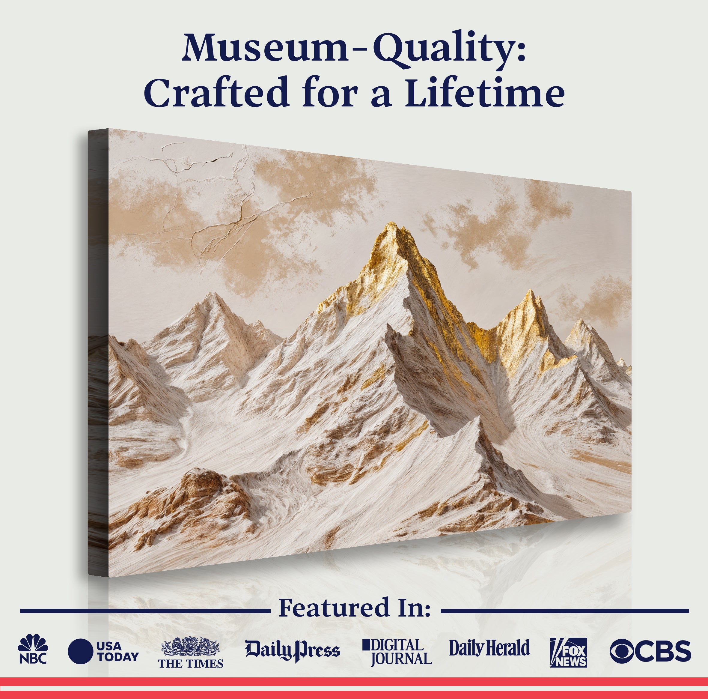 Golden Peaks Wall Art on sale at MyriadMart