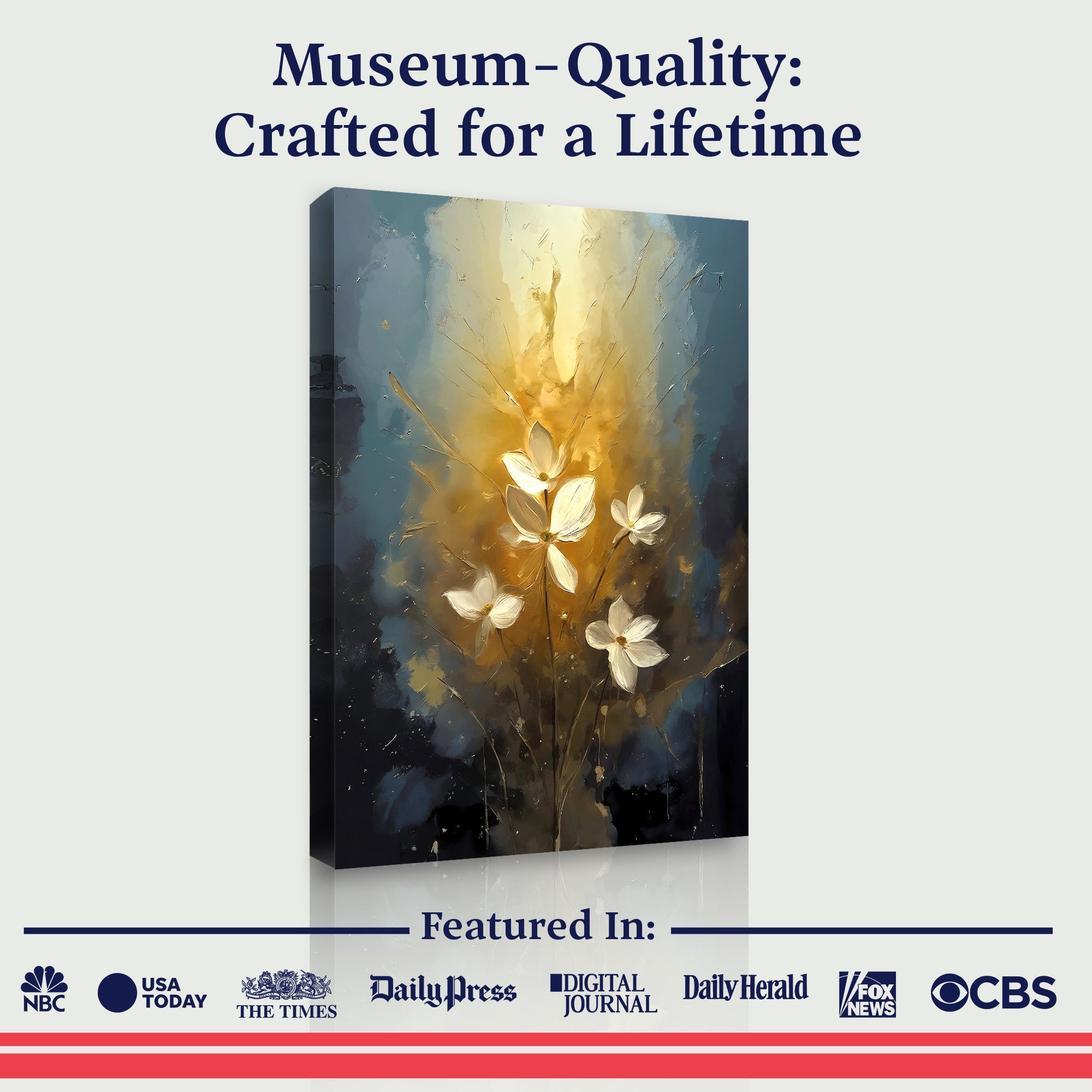 Golden Glow Elegant Flower Wall Art on sale at MyriadMart