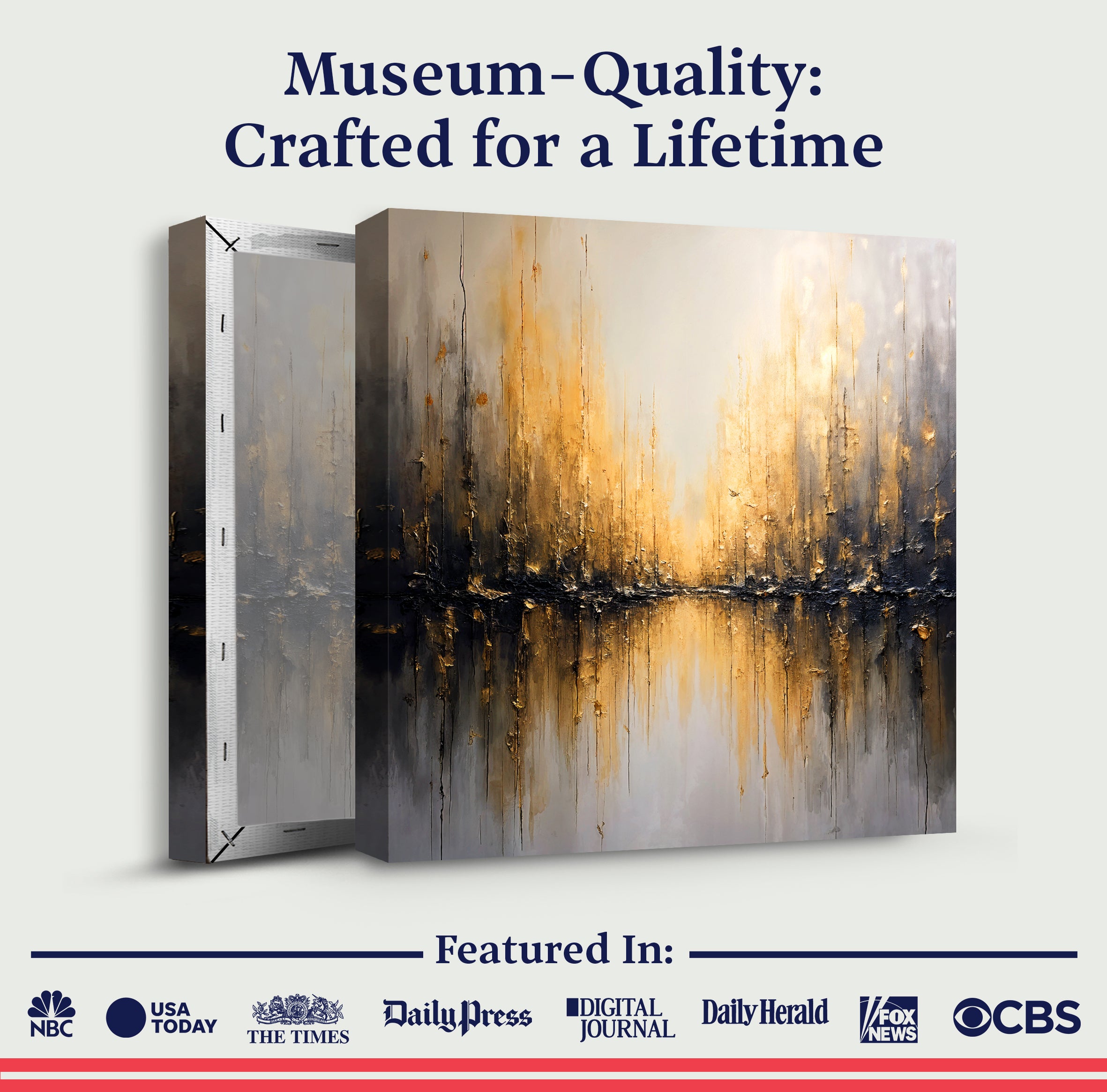 Golden Reflections Abstract Wall Art on sale at MyriadMart