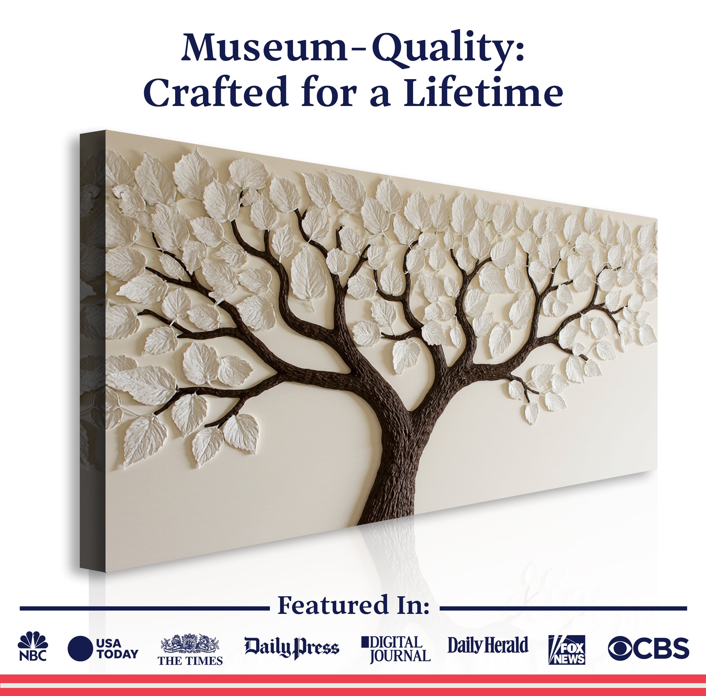 Ivory Canopy Tree Wall Art on sale at MyriadMart