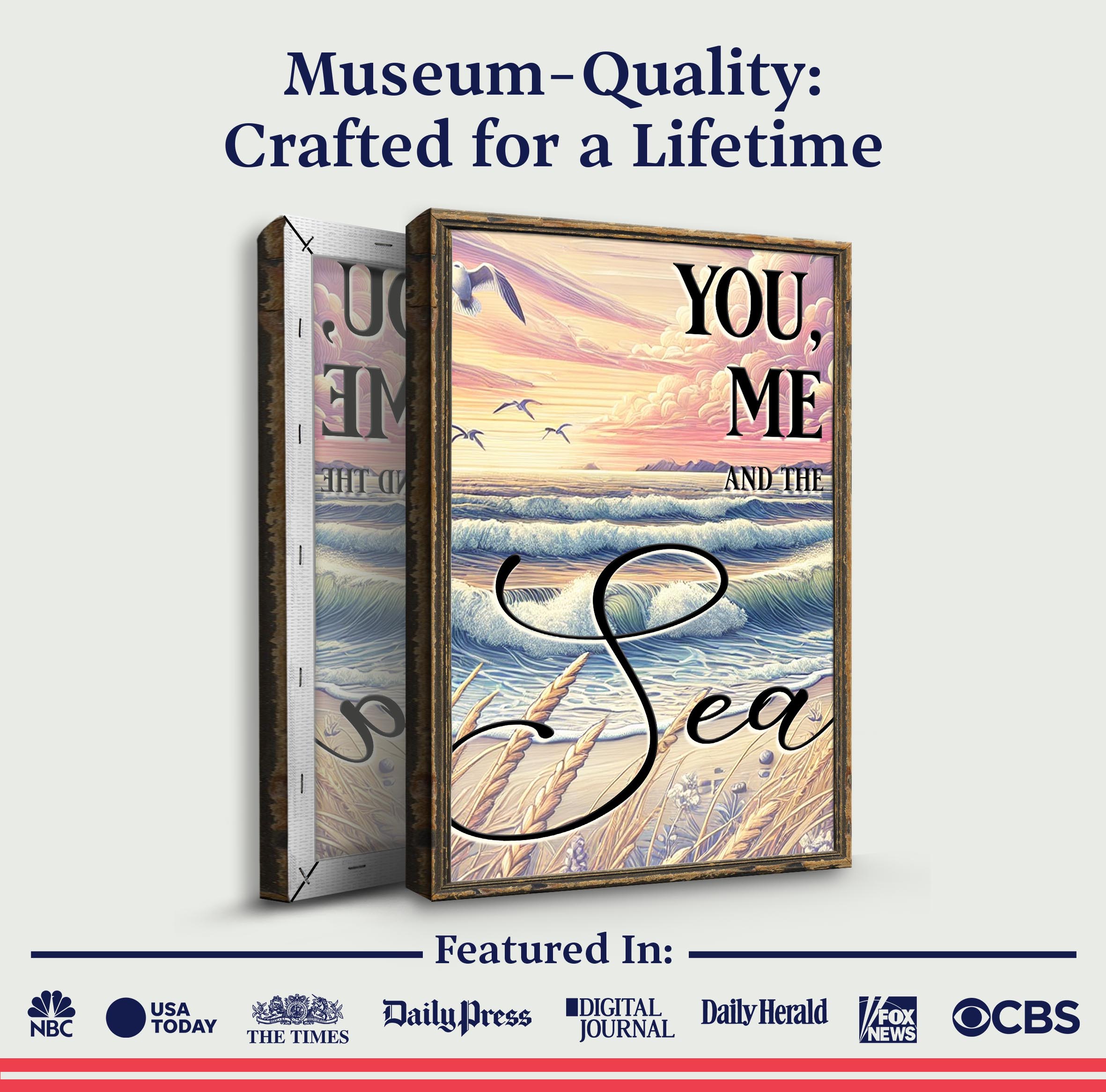 You Me and the Sea Coastal Sign on sale at MyriadMart
