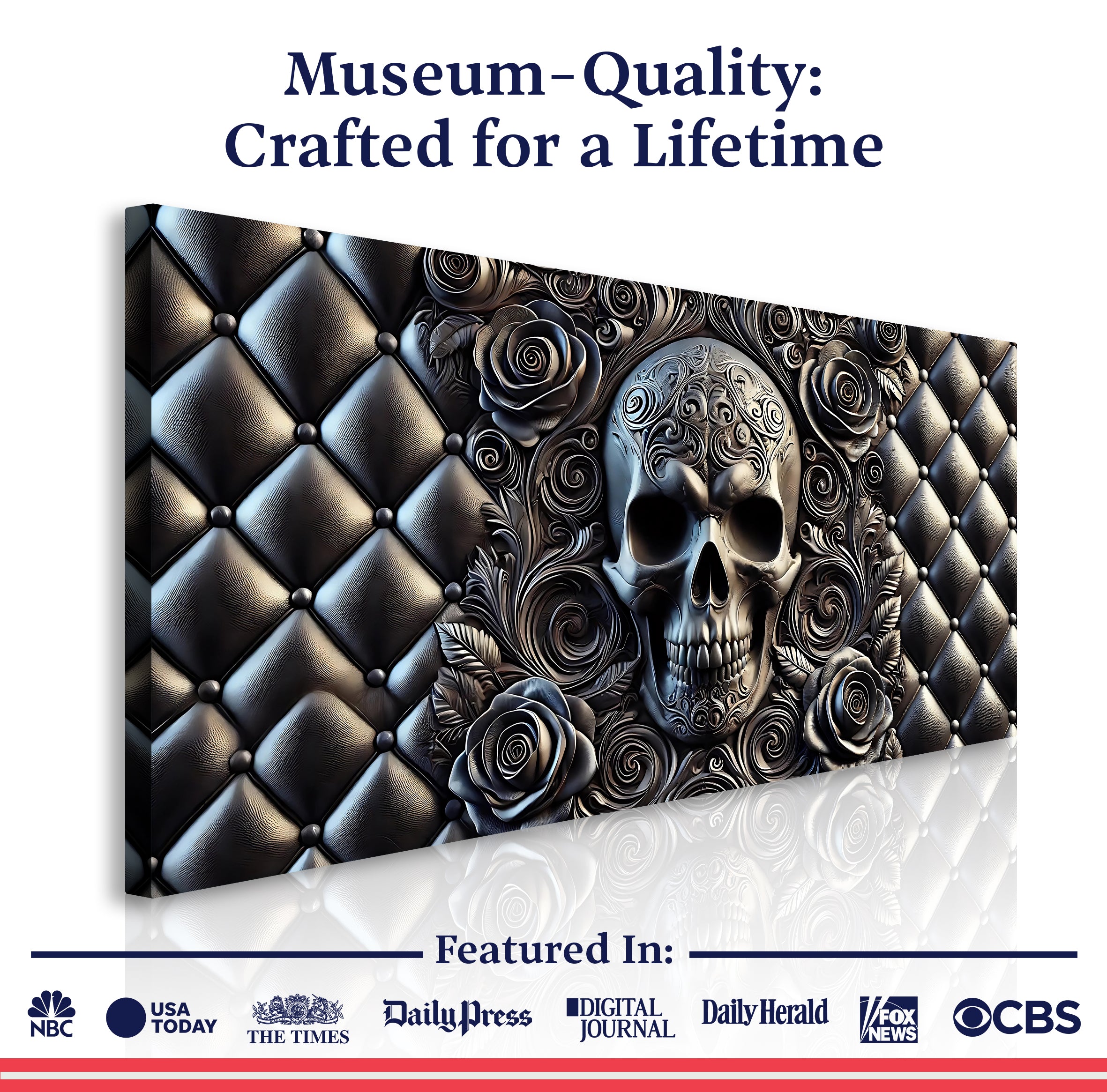 3D Rose And Skull Wall Art IV on sale at MyriadMart
