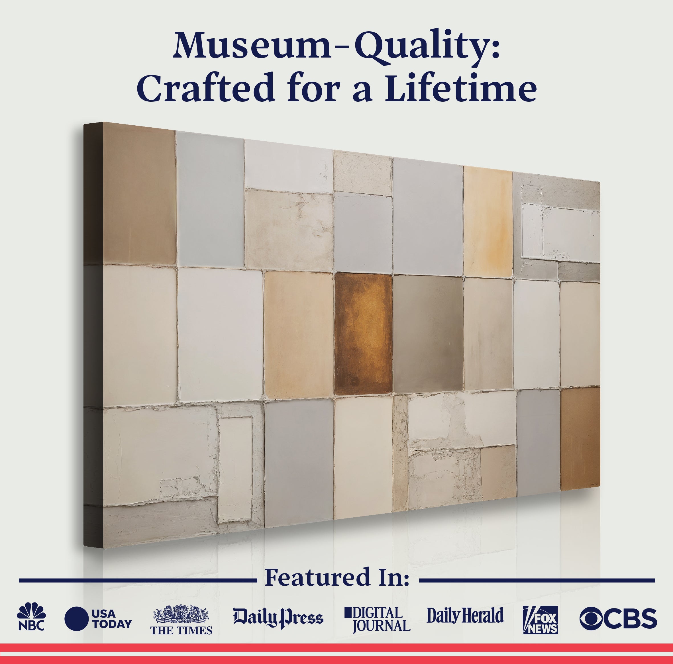 Earth Tones Patchwork Geometric Wall Art on sale at MyriadMart