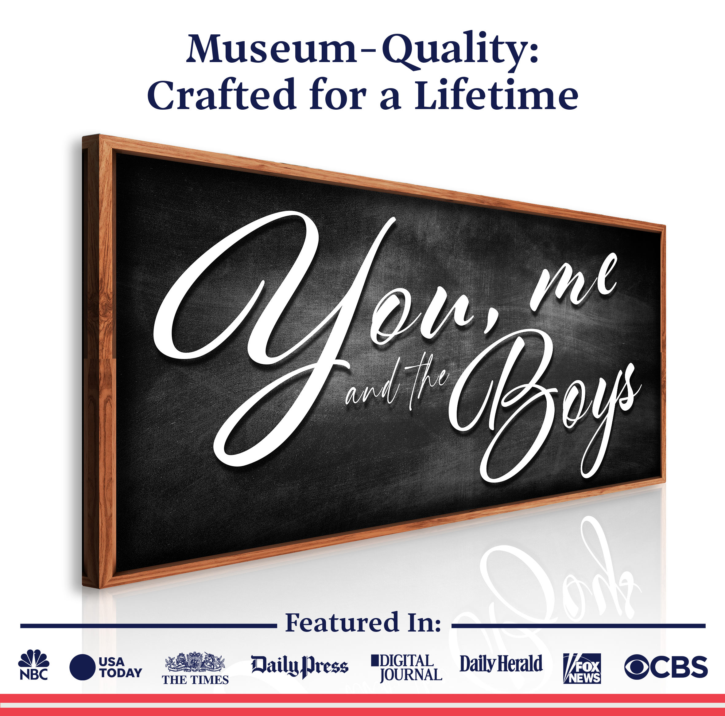 You Me and the Boys Farmhouse Family Sign II on sale at MyriadMart