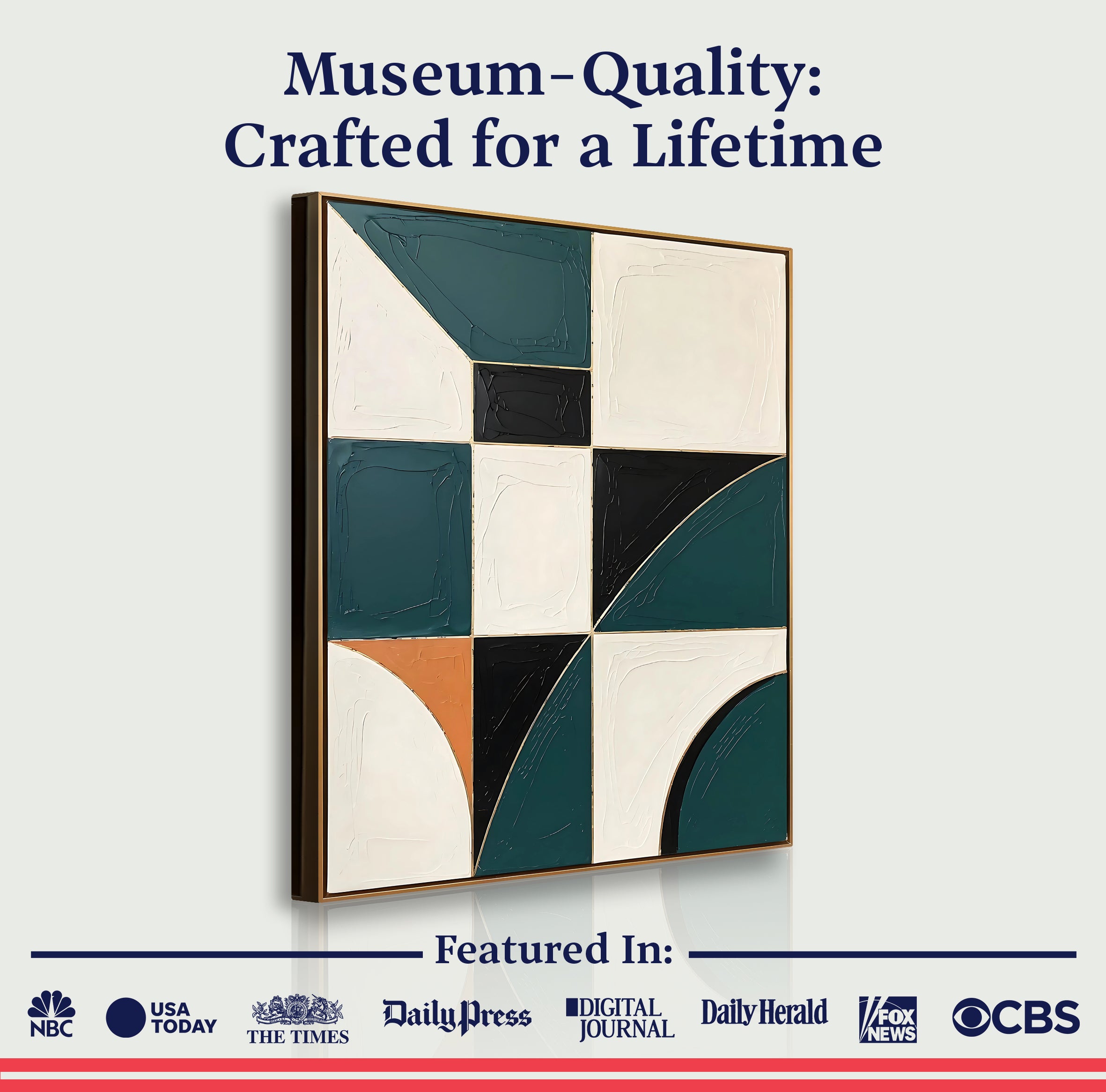 Green Abstract Shapes Wall Art on sale at MyriadMart