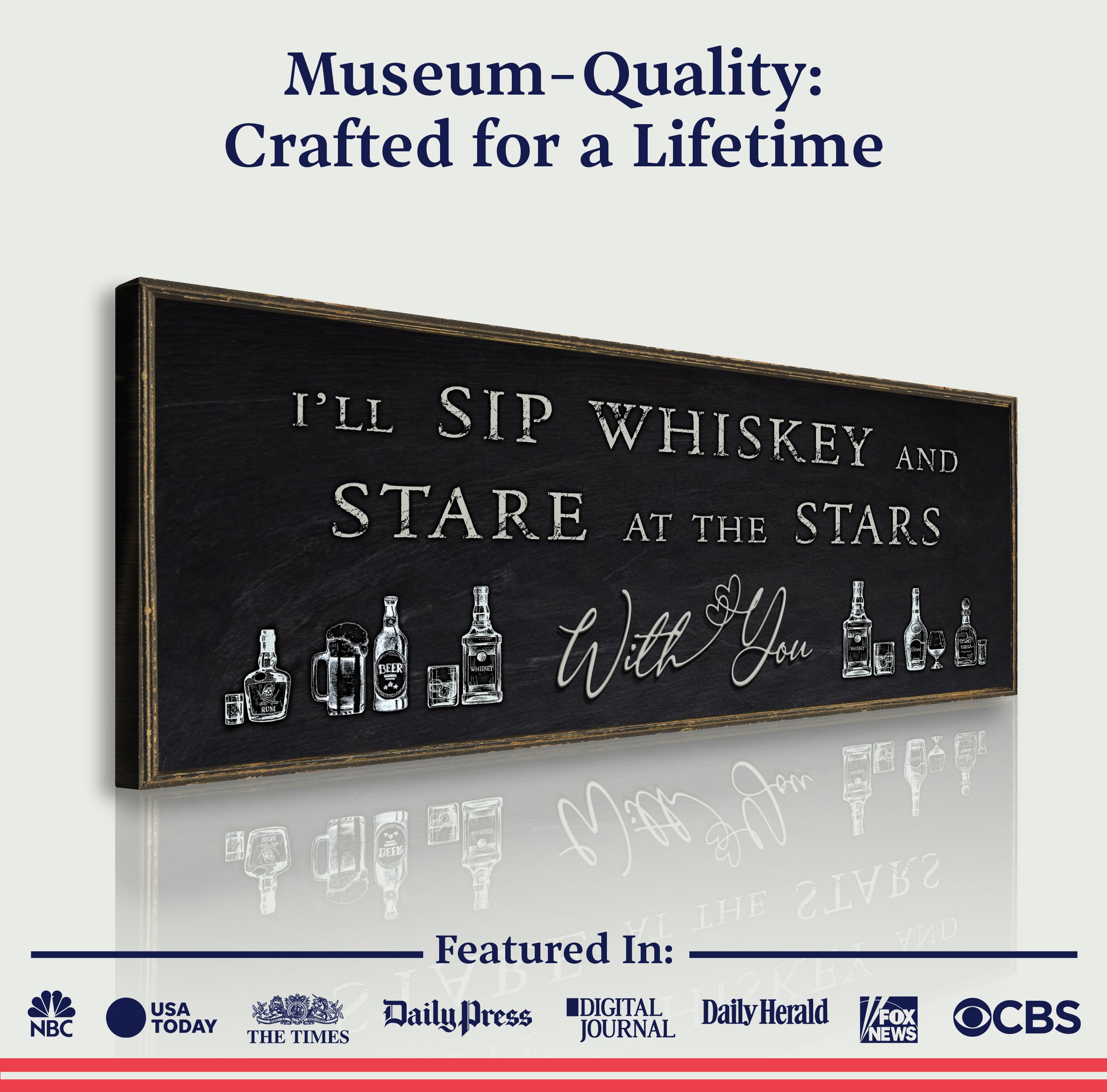 Sip Whiskey With You Bar Sign II on sale at MyriadMart