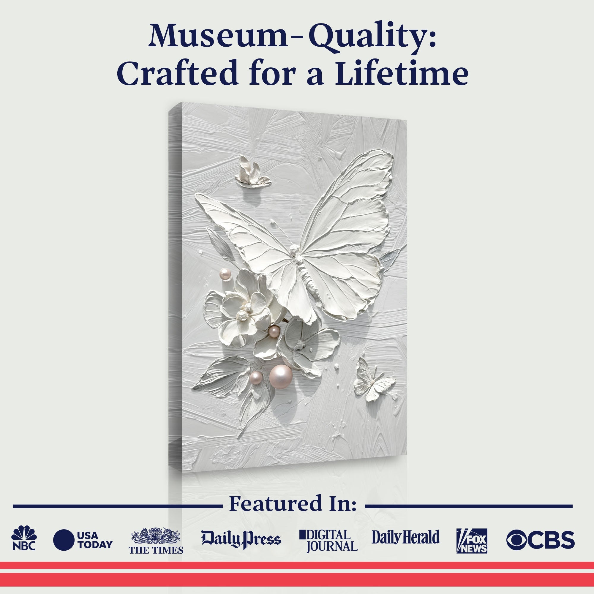 White Butterfly Wall Art on sale at MyriadMart