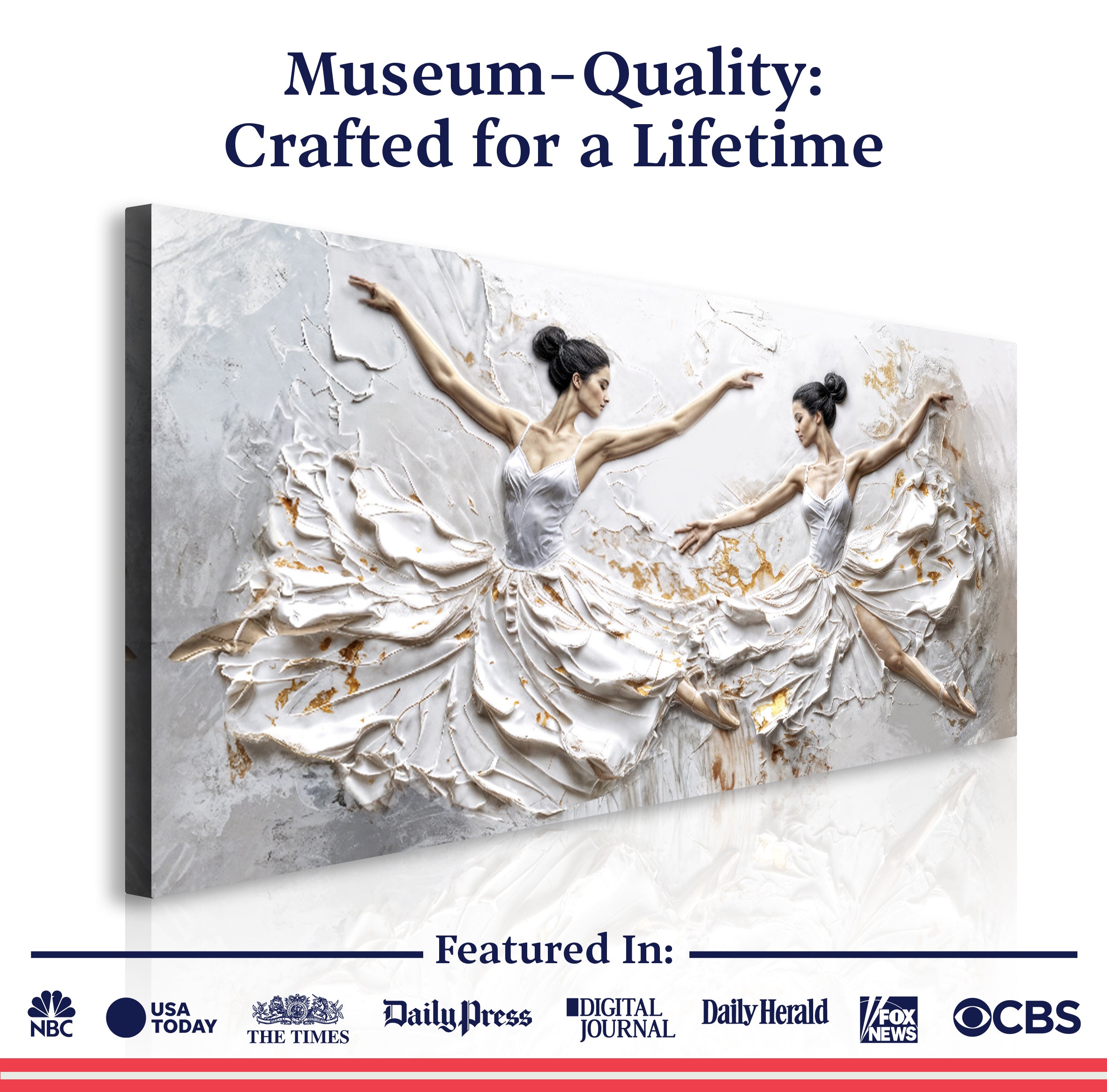 Modern Ethereal Dancers Impasto Wall Art on sale at MyriadMart