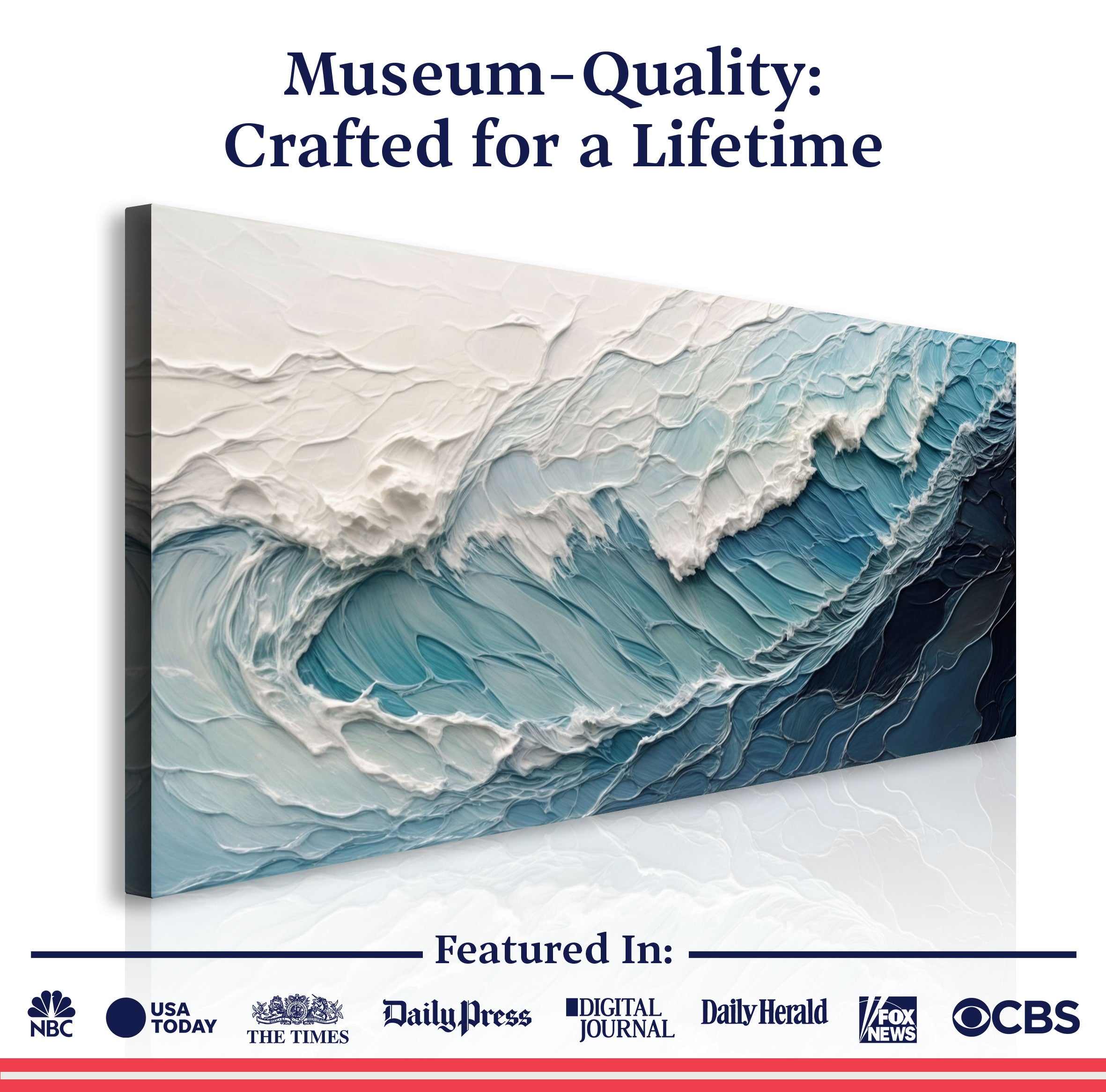 Ocean's Embrace Seascape Impasto Wall Art on sale at MyriadMart