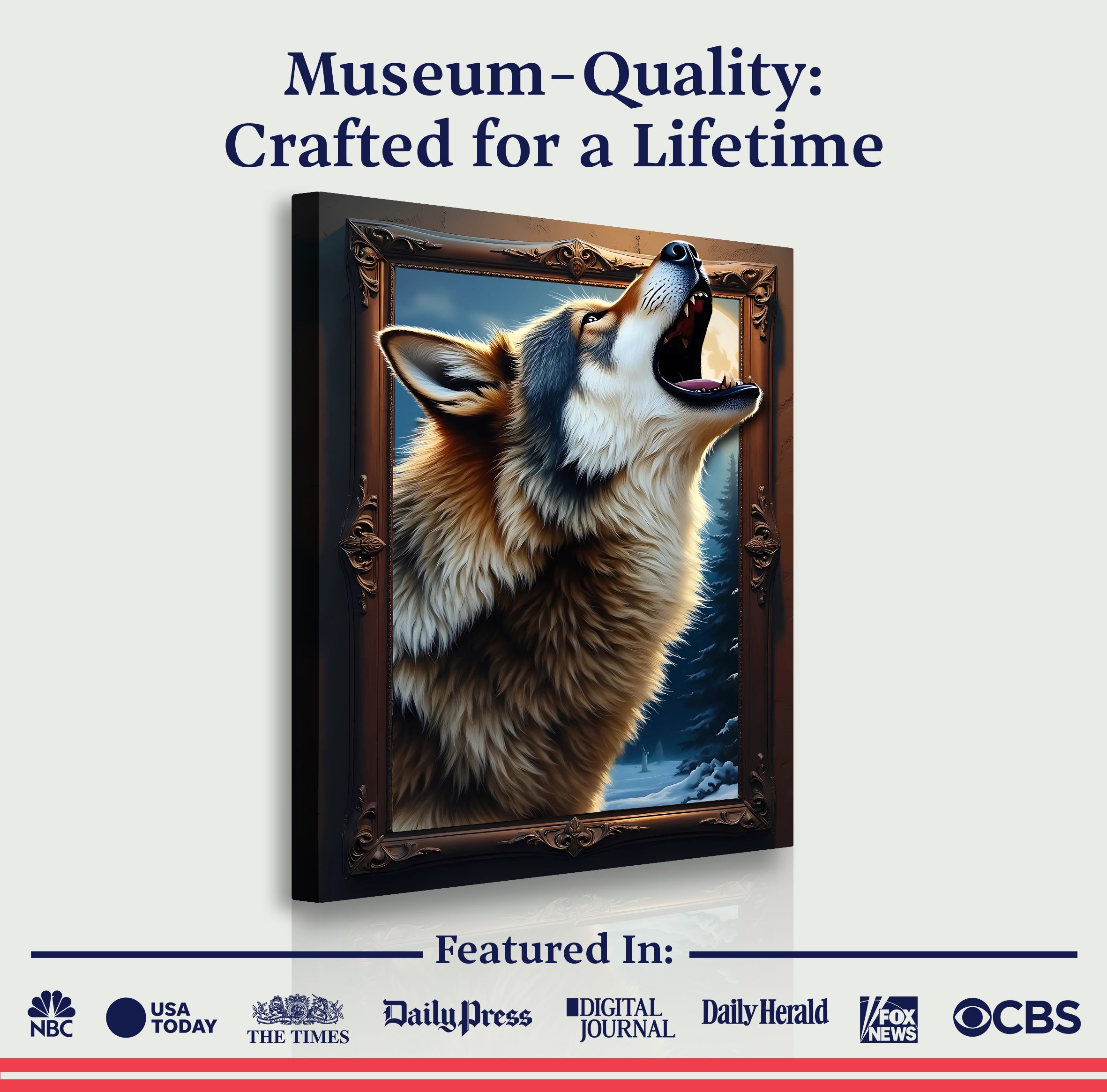 3D Wolf Wall Art on sale at MyriadMart