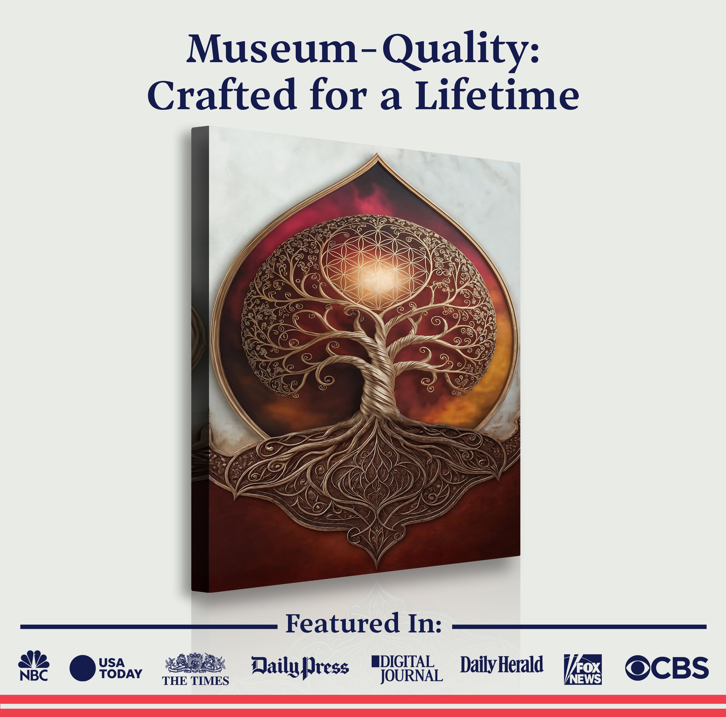 Tree of Life: Sacred Geometry Abstract Wall Art on sale at MyriadMart