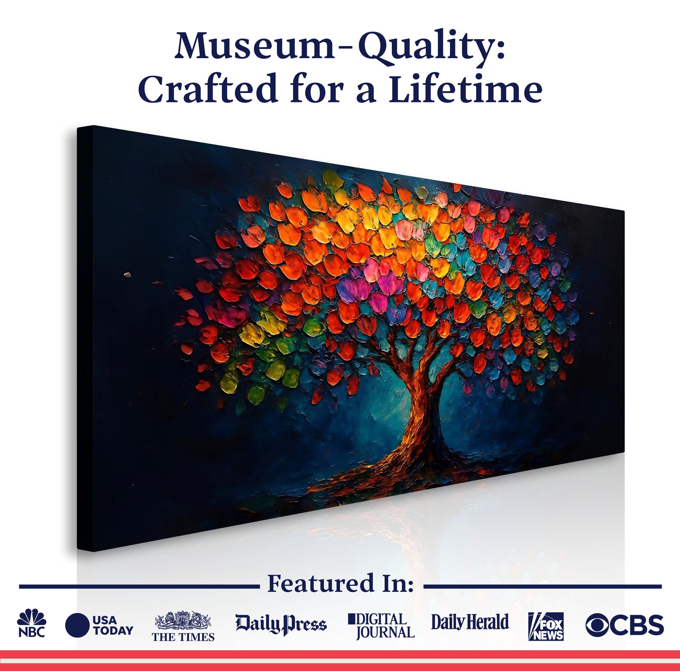 Rainbow Bloom Impasto Wall Art on sale at MyriadMart