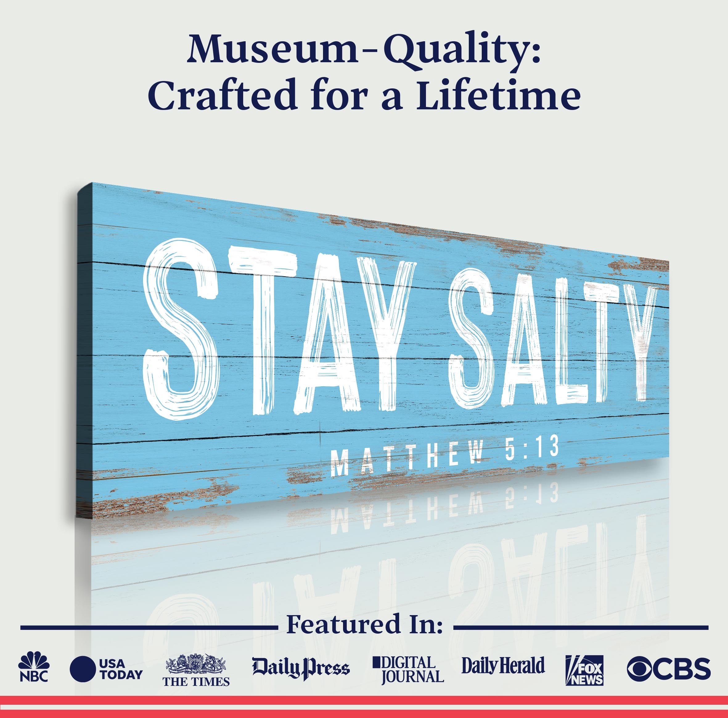 Stay Salty Coastal Sign IV on sale at MyriadMart
