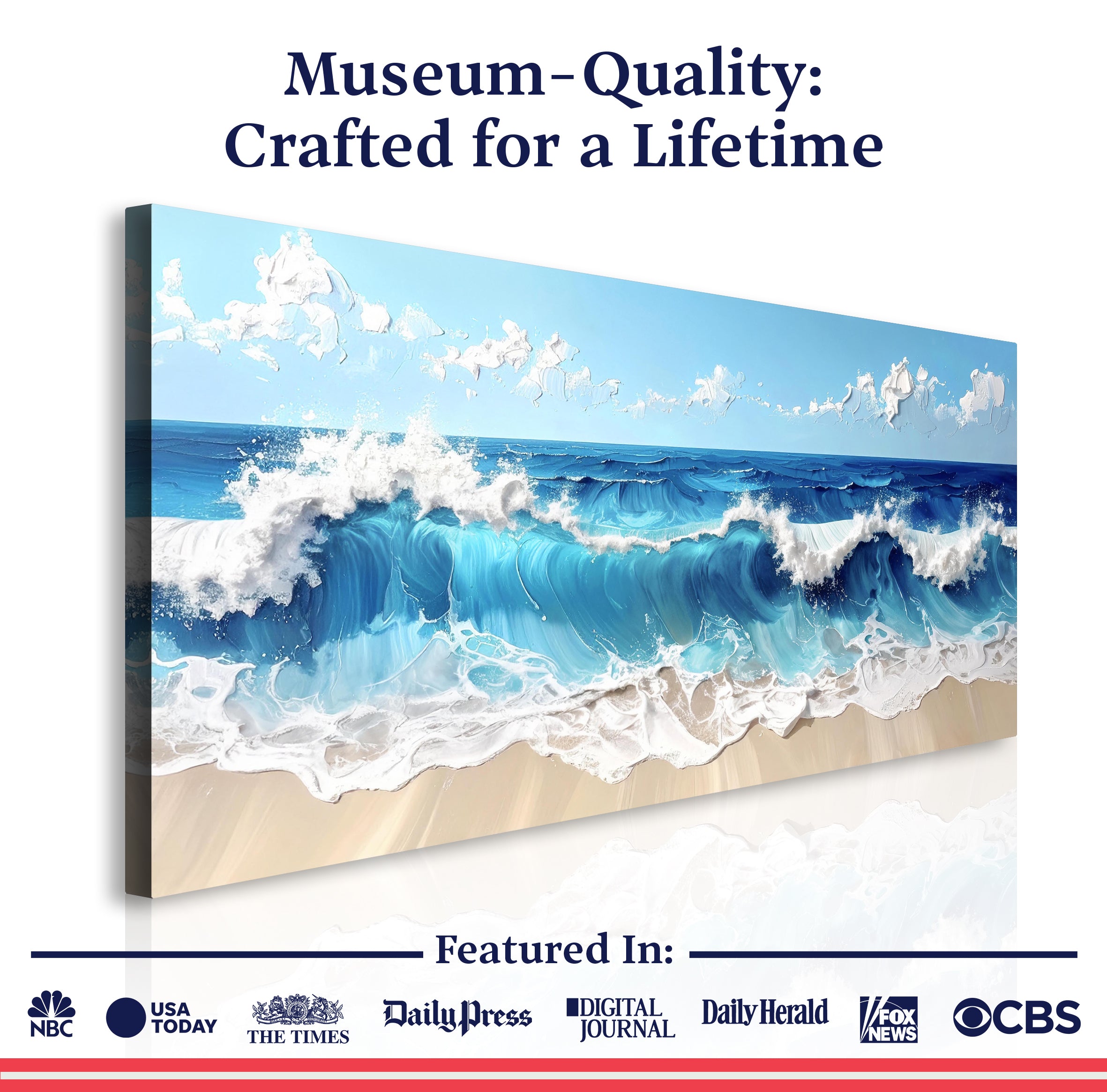 Serene Ocean Wave Coastal Wall Art II on sale at MyriadMart
