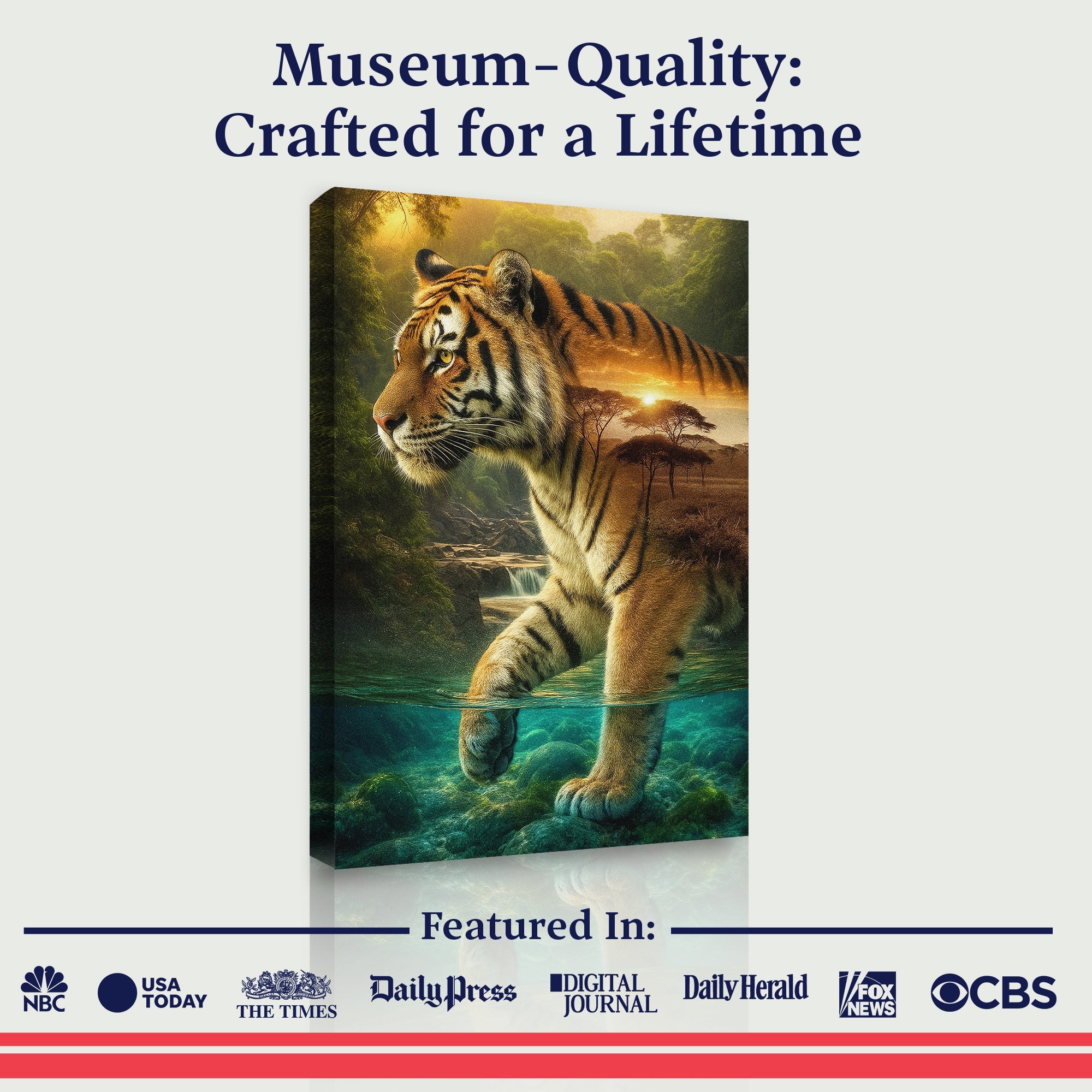 Tiger's Allegory Wall Art on sale at MyriadMart
