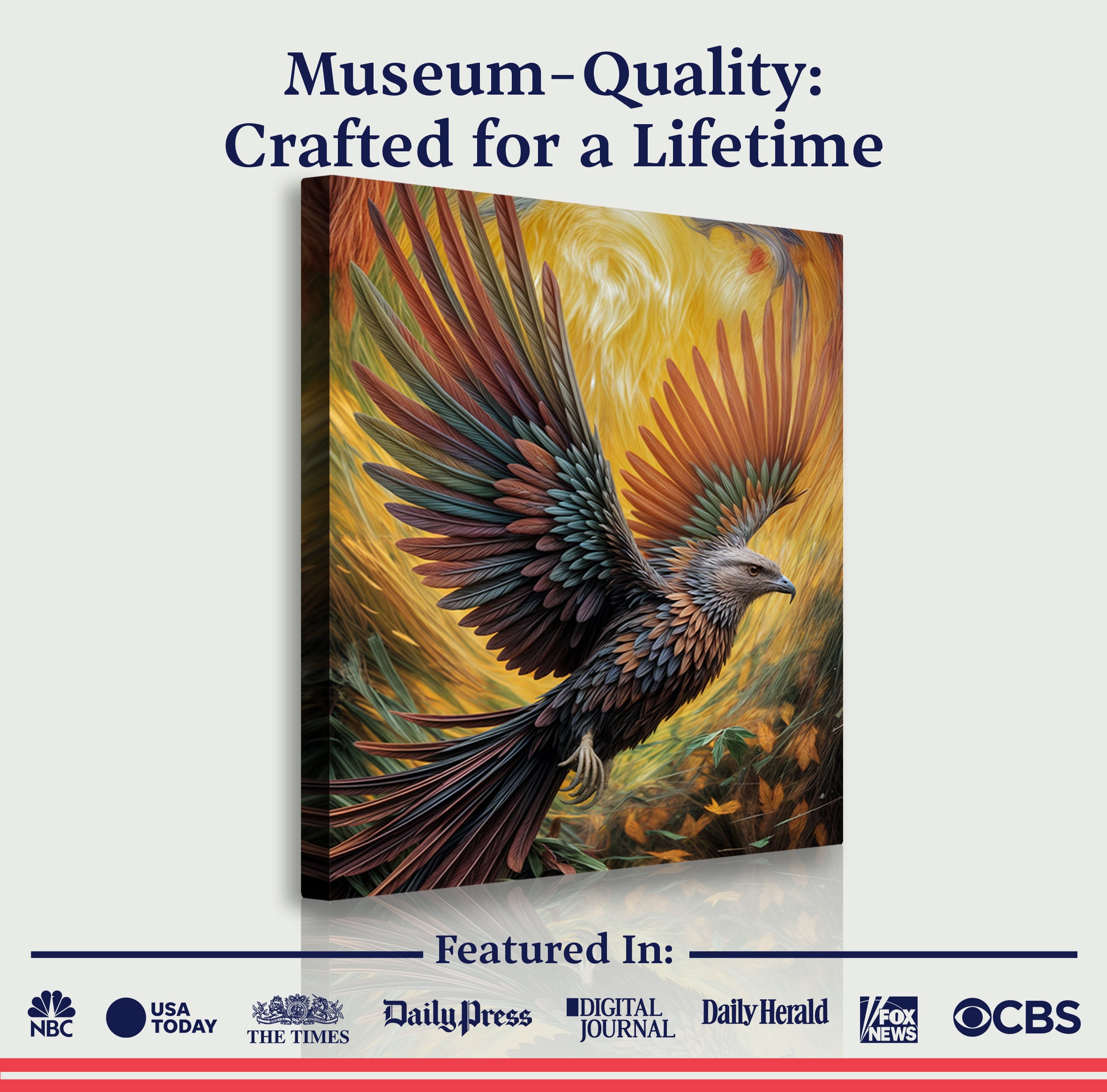 Flight Of Fancy Bird Impasto Wall Art on sale at MyriadMart
