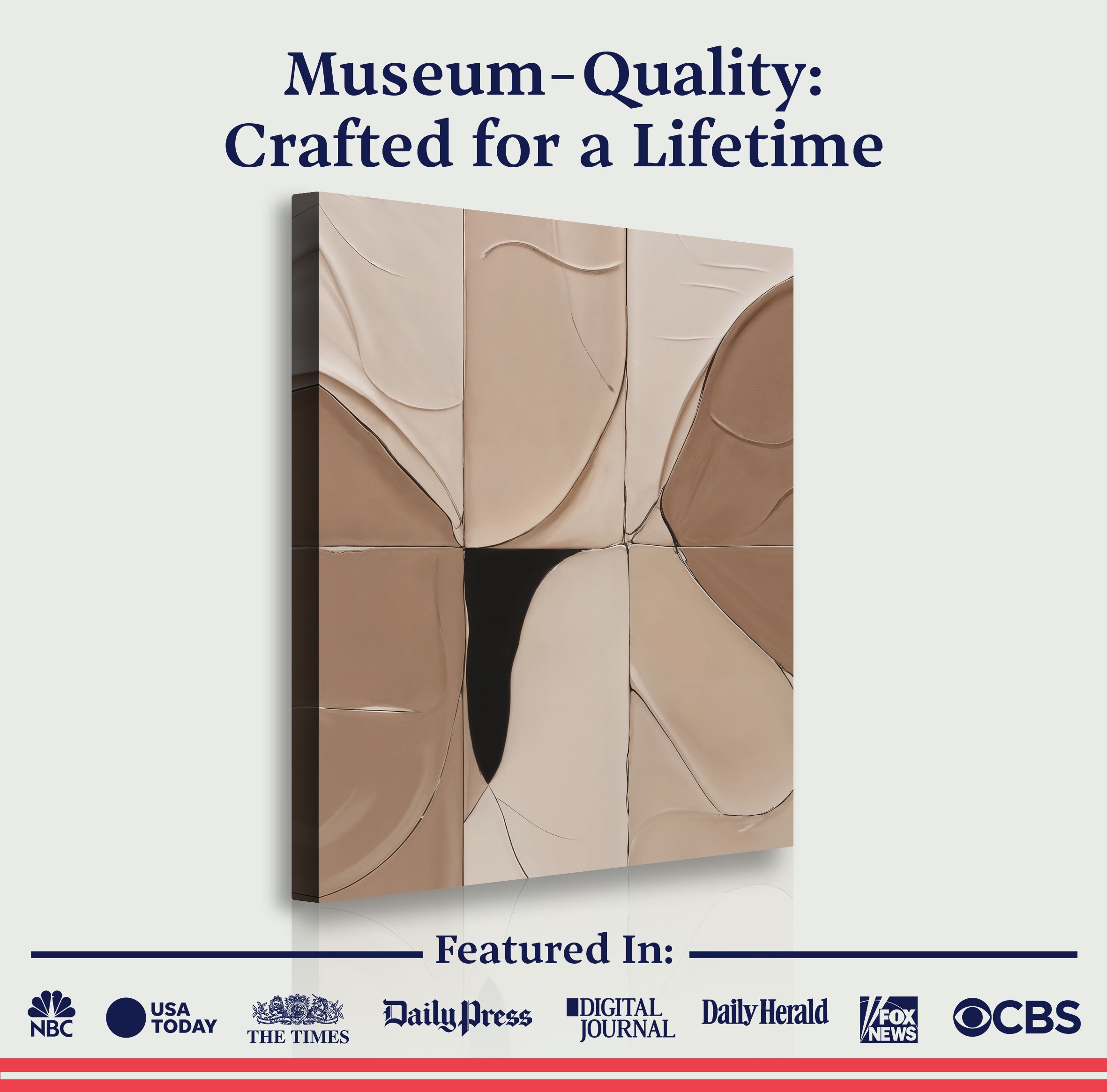 Neutral Abstract Boho Impasto Wall Art on sale at MyriadMart