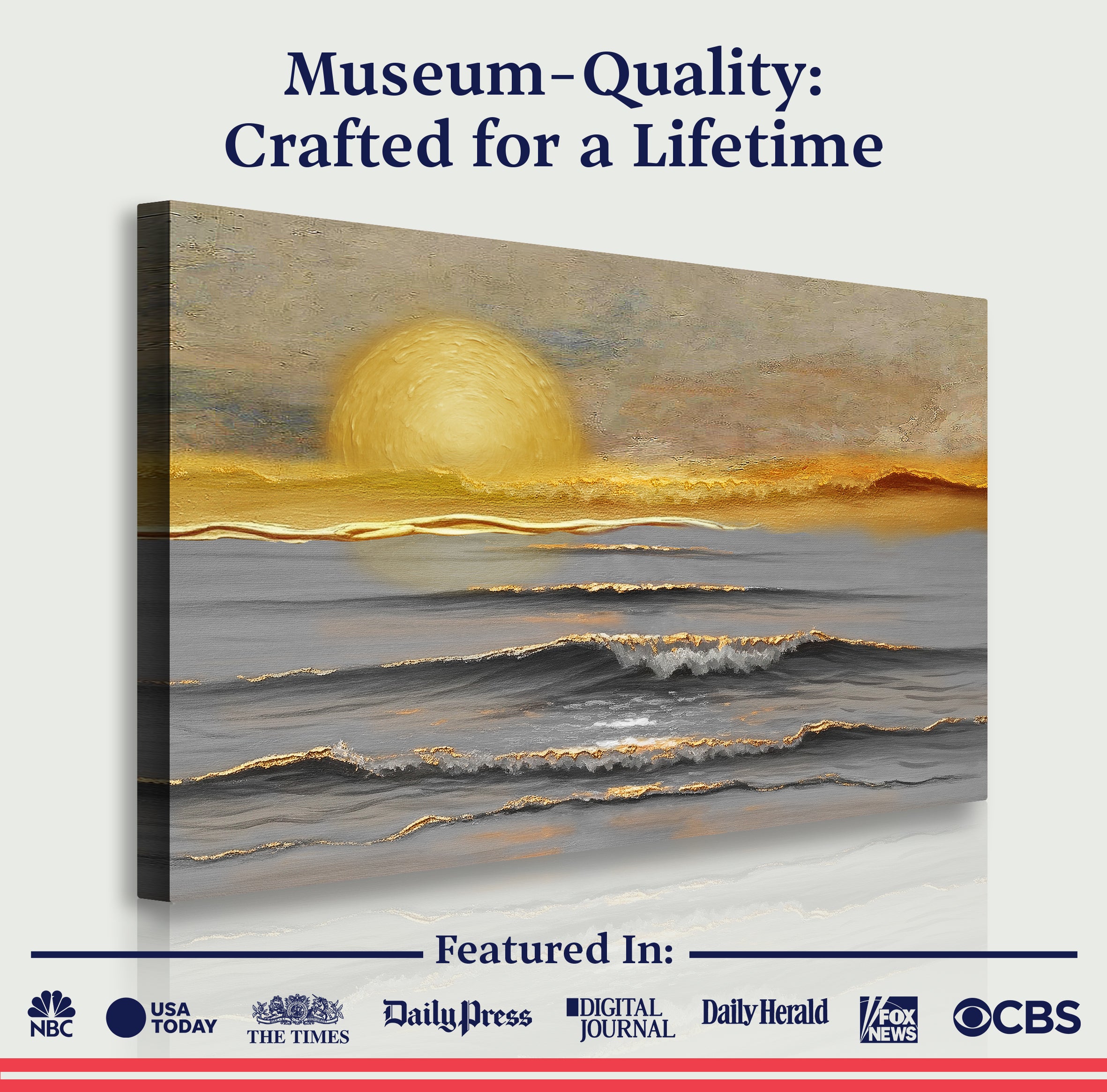 Golden Horizon Calm Wall Art on sale at MyriadMart