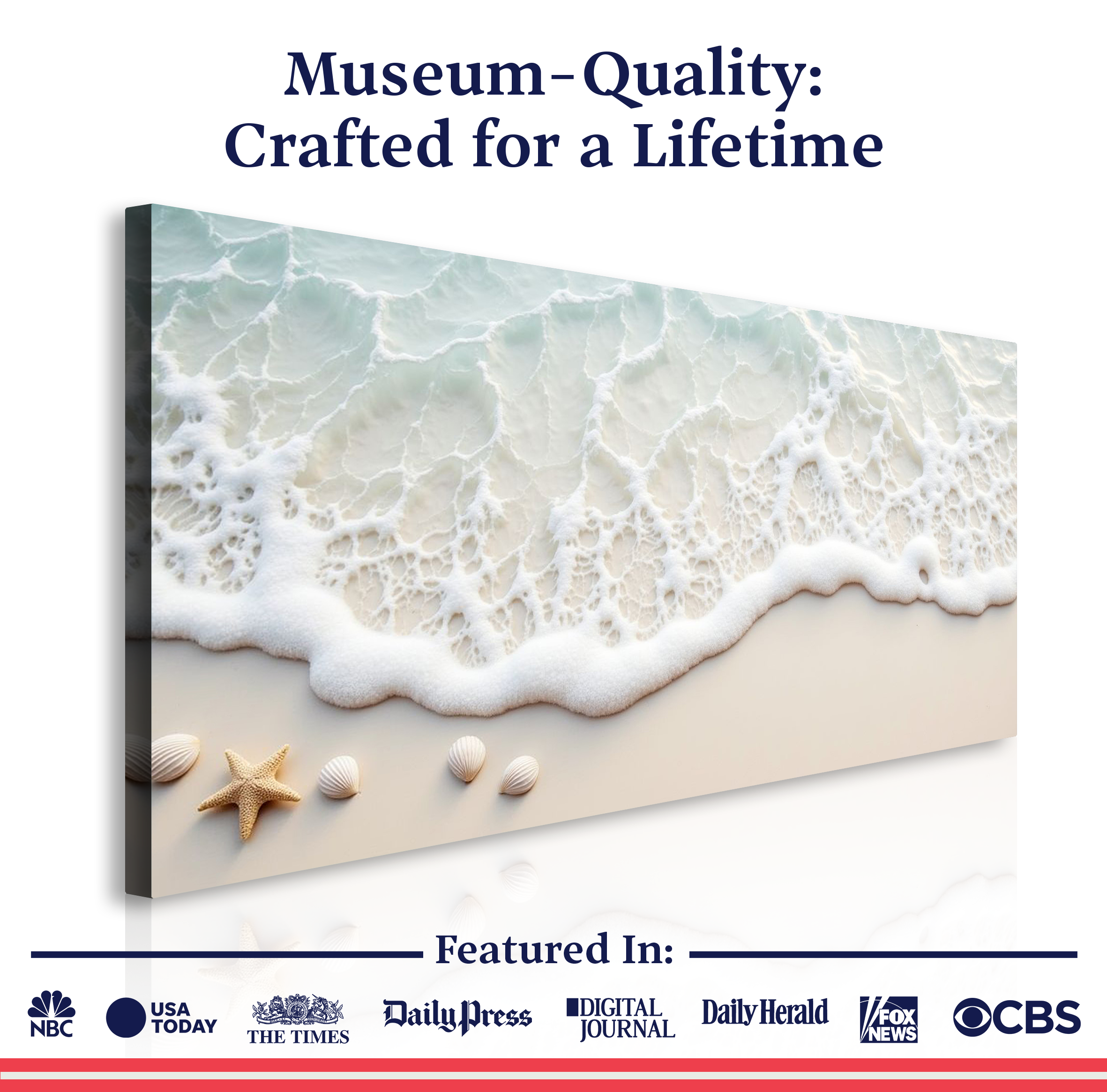 Serene Ocean Wave Coastal Wall Art X on sale at MyriadMart