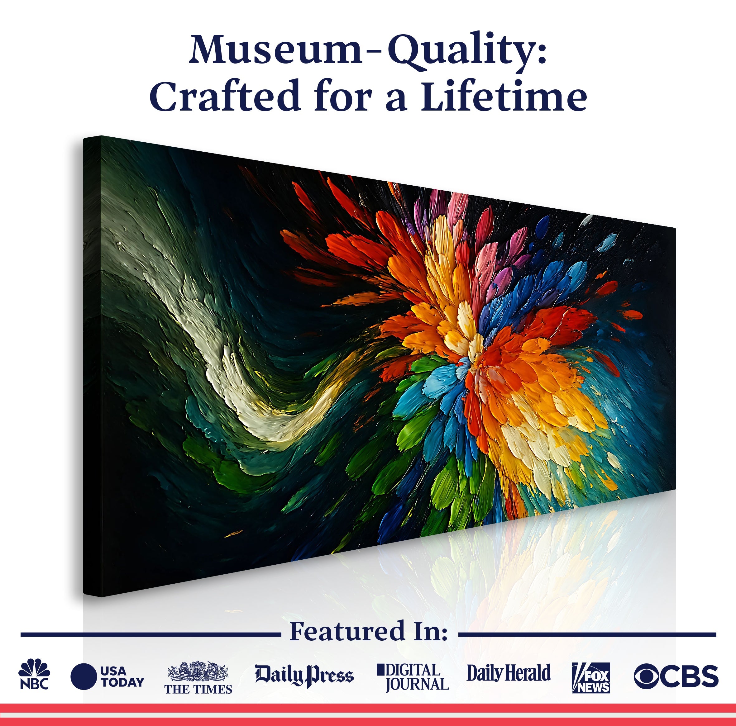 Cosmic Burst Impasto Wall Art on sale at MyriadMart