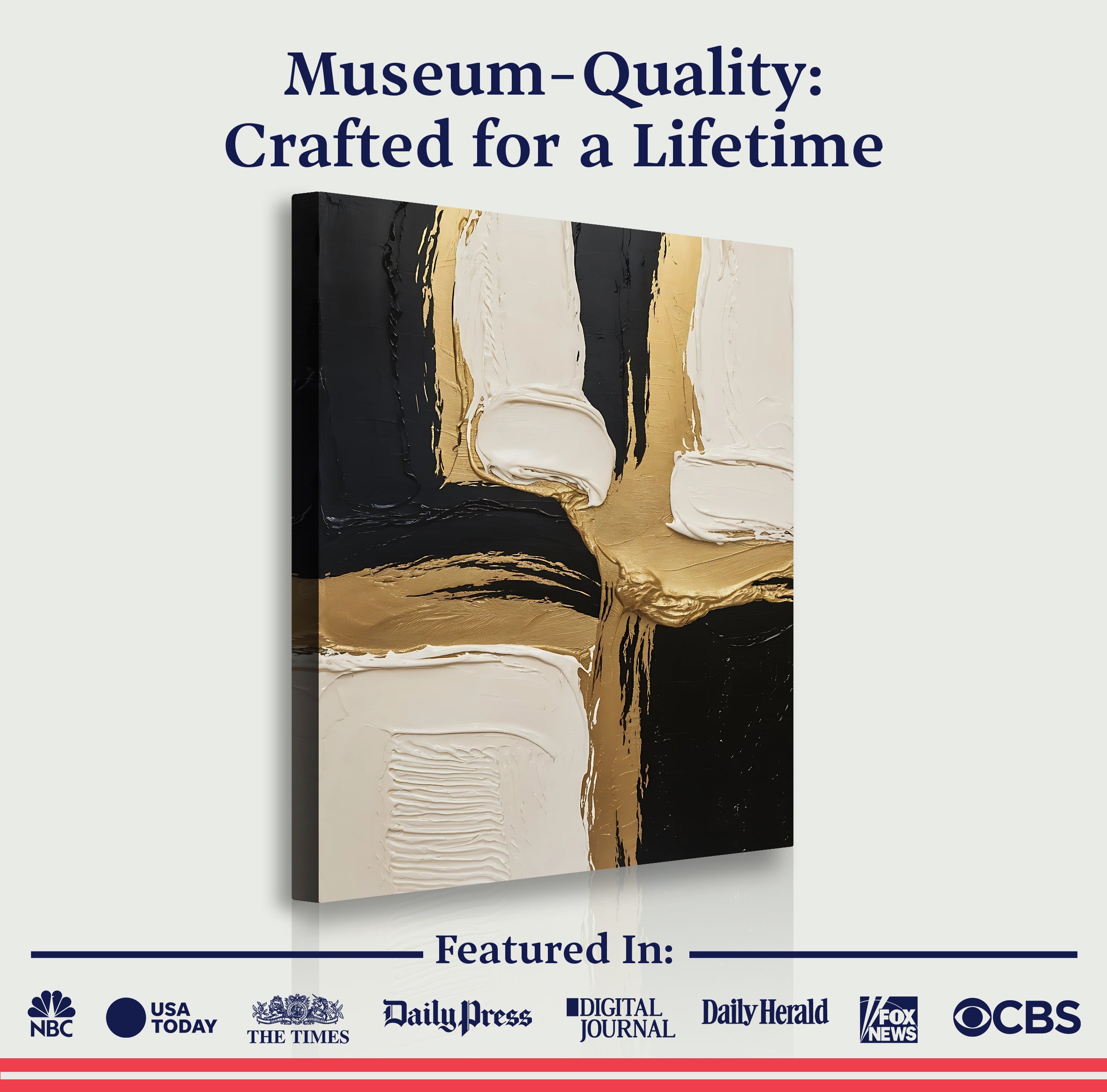 Black White and Gold Wall Art on sale at MyriadMart