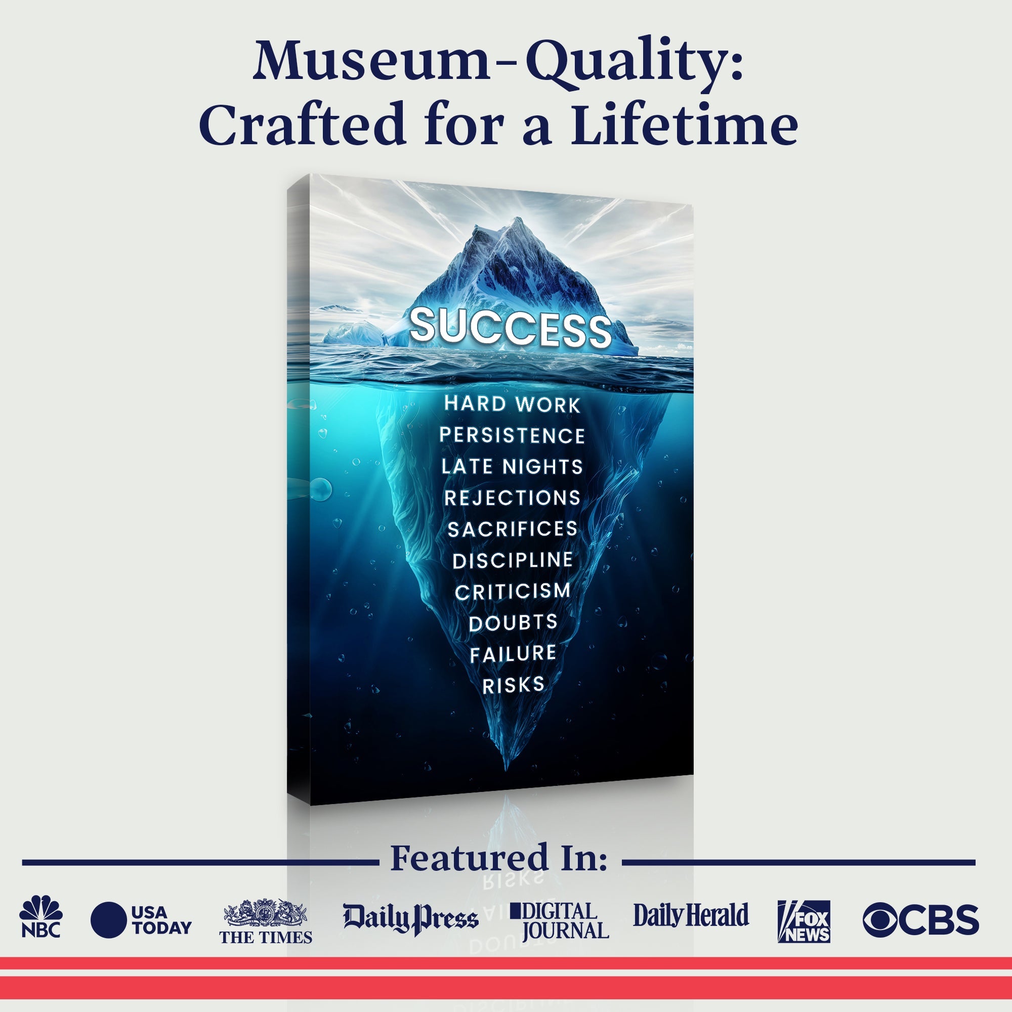 Success Motivational Wall Sign on sale at MyriadMart