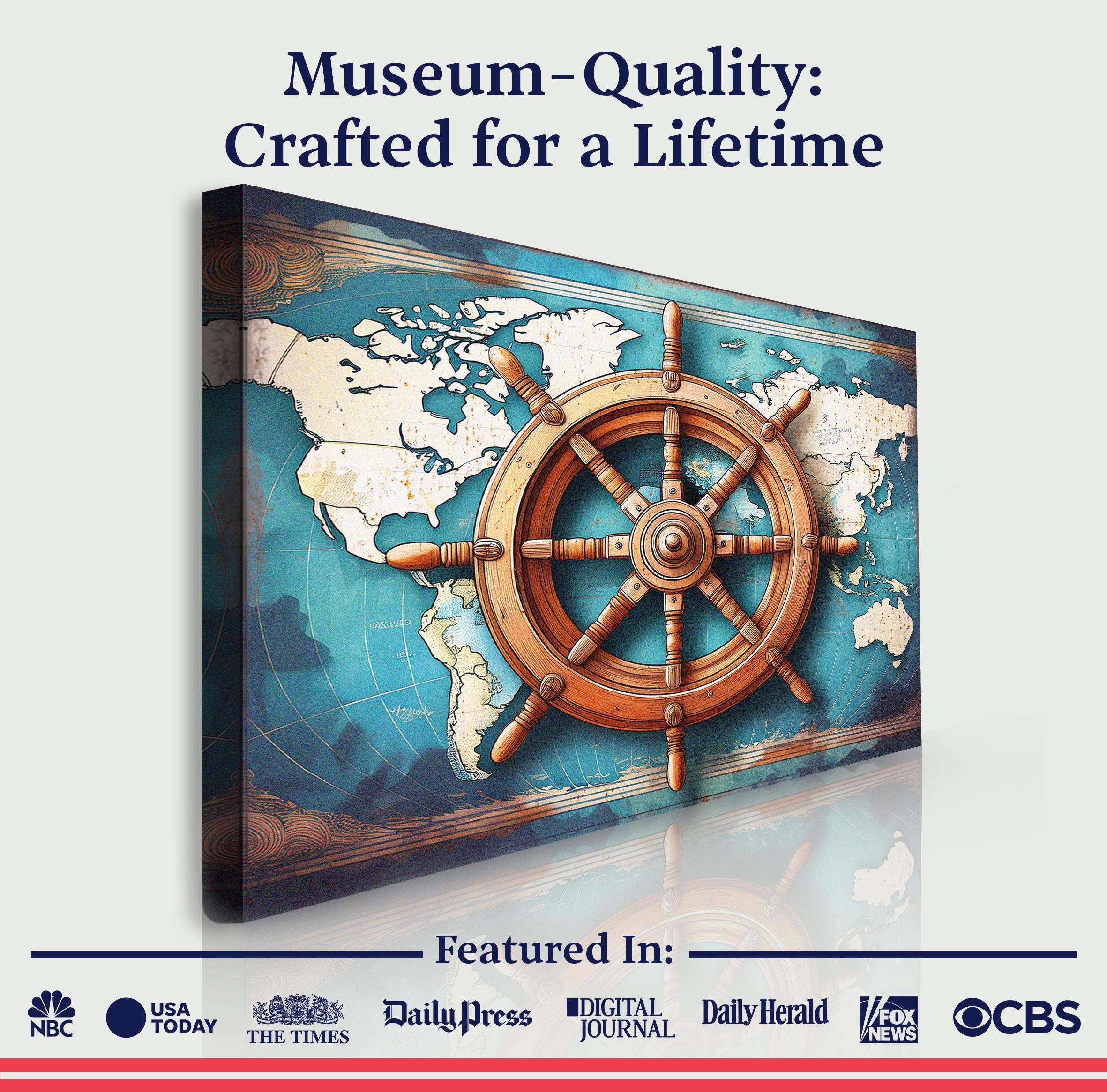 Sailboat Ship Wheel Coastal Wall Art on sale at MyriadMart