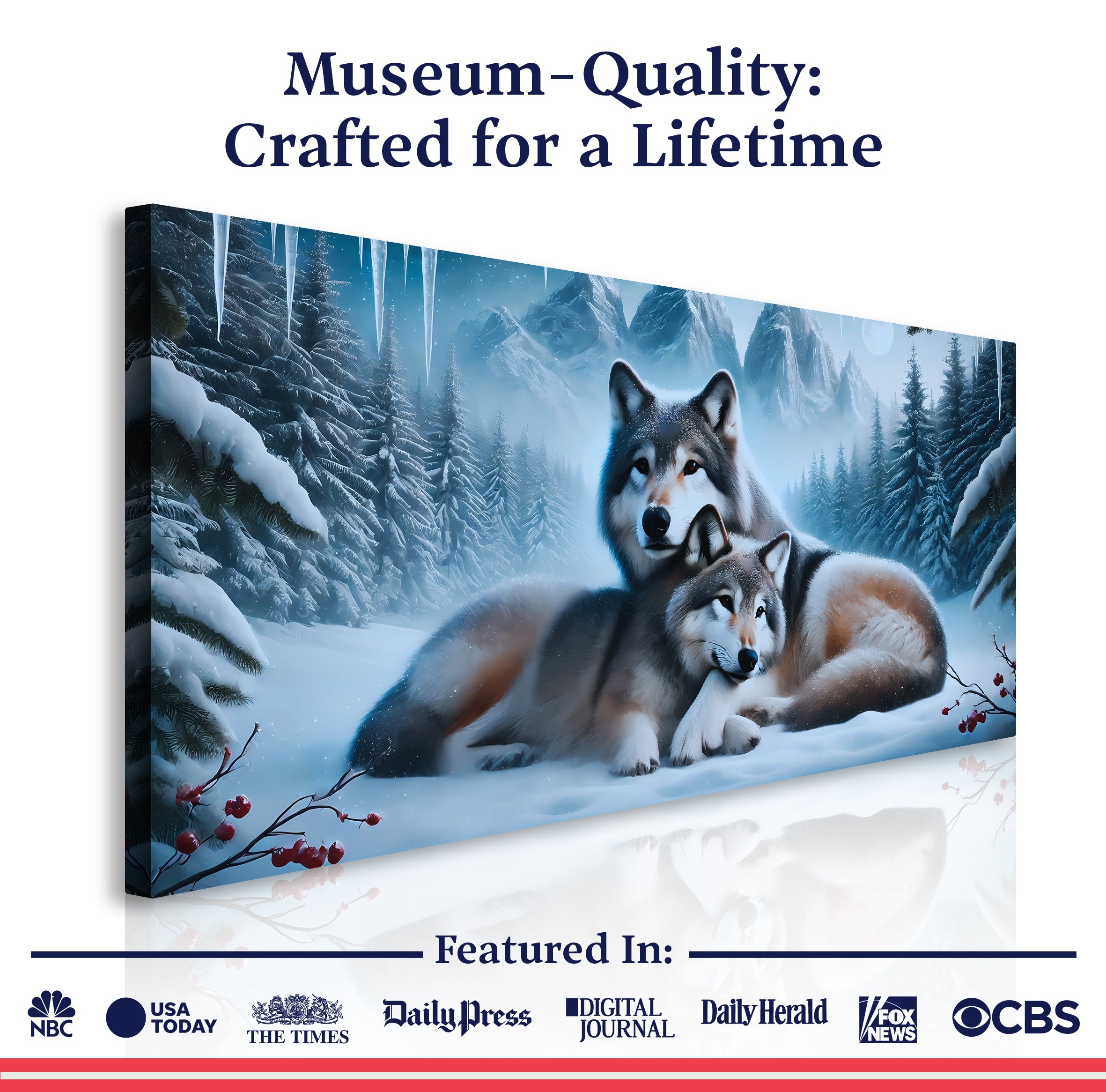 3D Wolves Wall Art III on sale at MyriadMart
