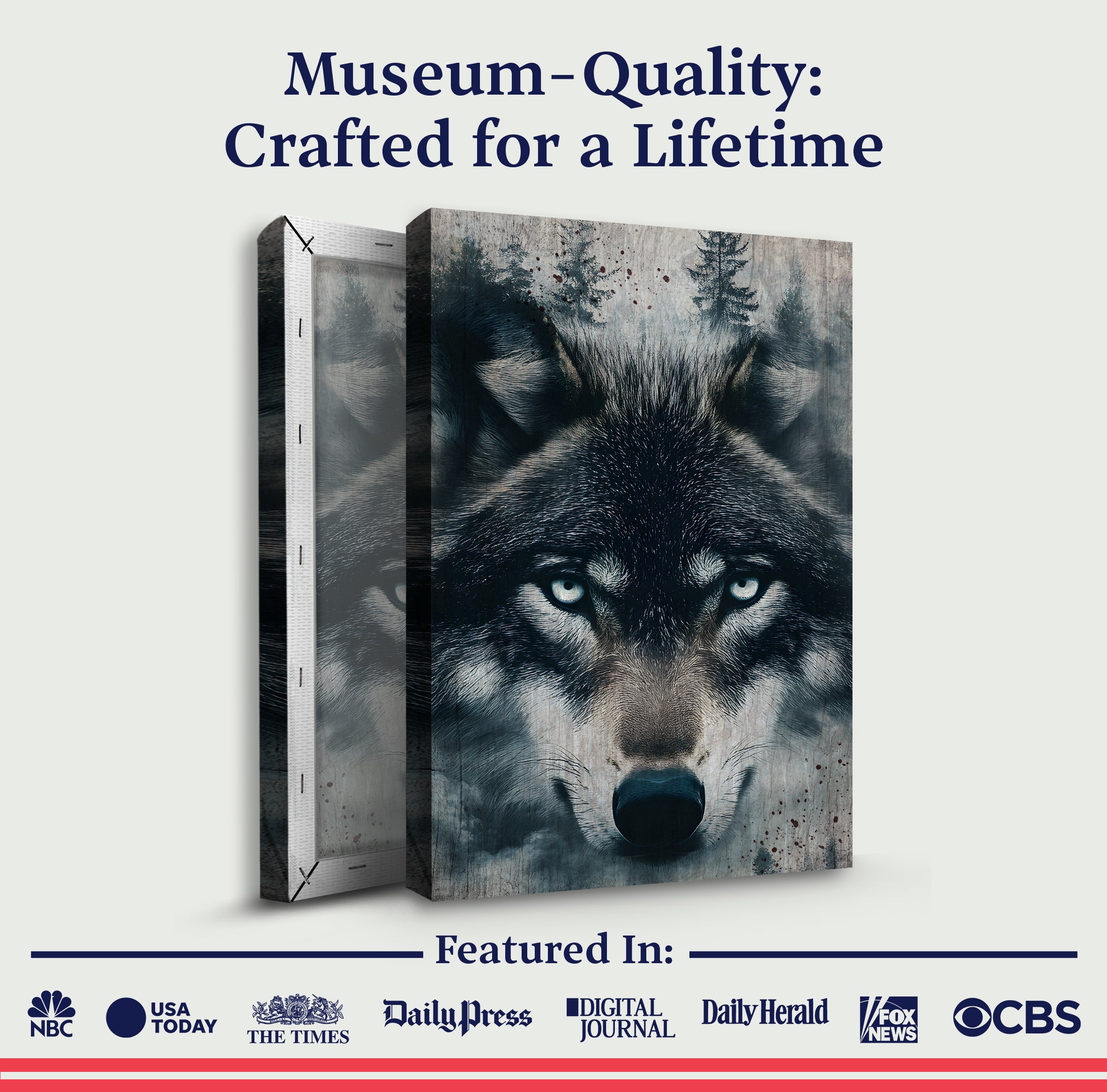 Wolf Double Exposure Wall Art III on sale at MyriadMart