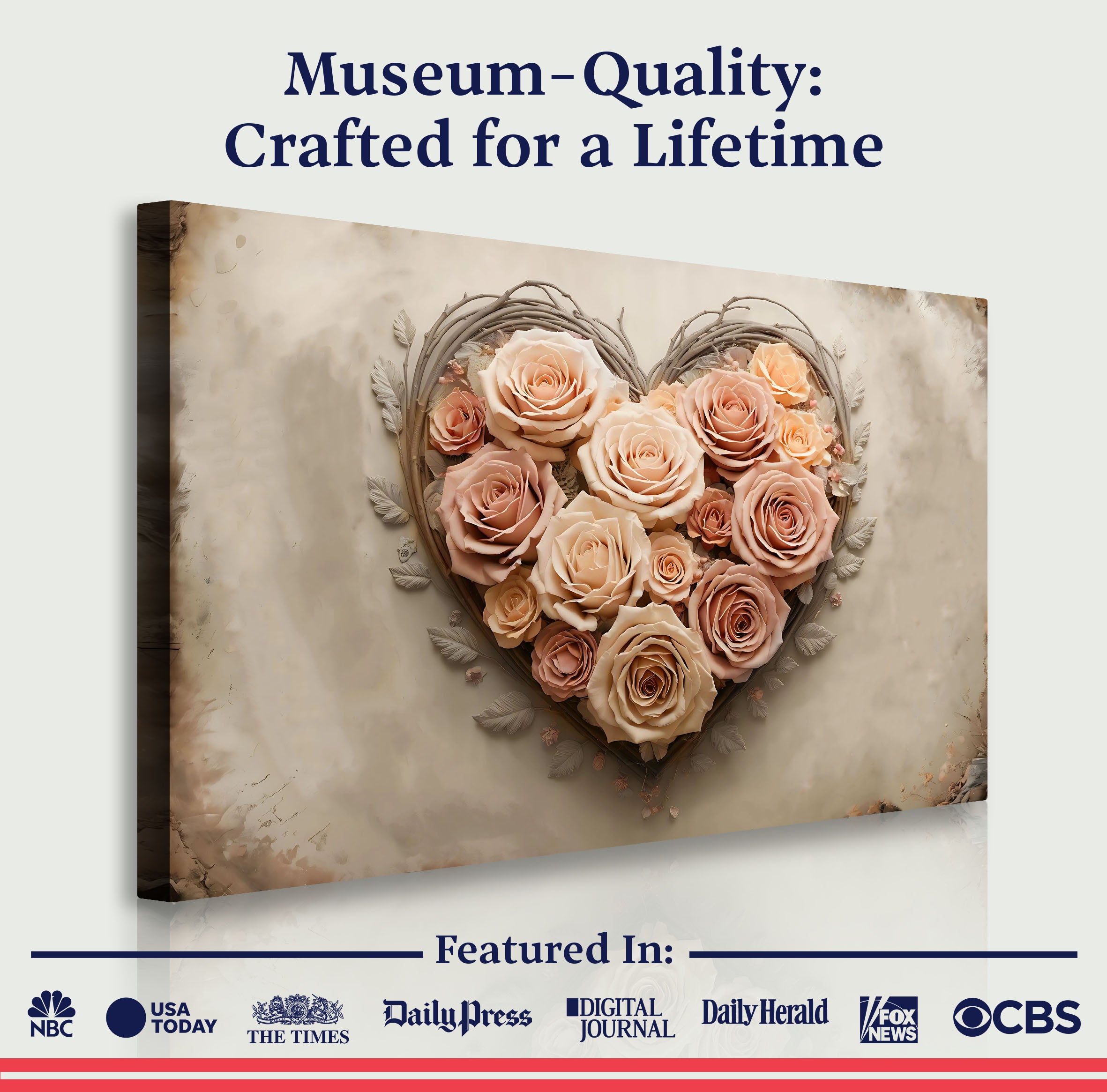 3D Floral Heart Wall Art III on sale at MyriadMart