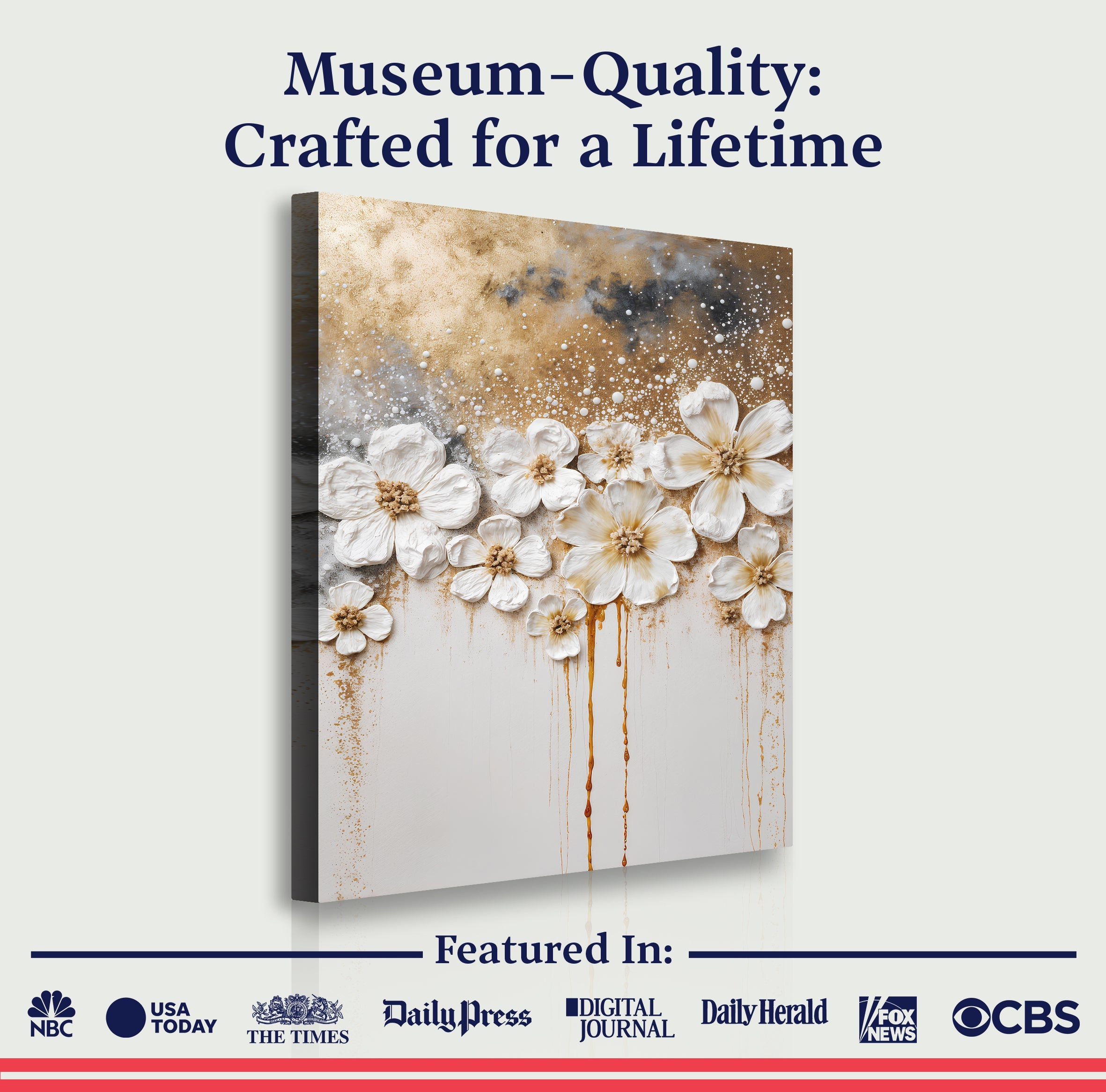 Gold Floral Wall Art on sale at MyriadMart